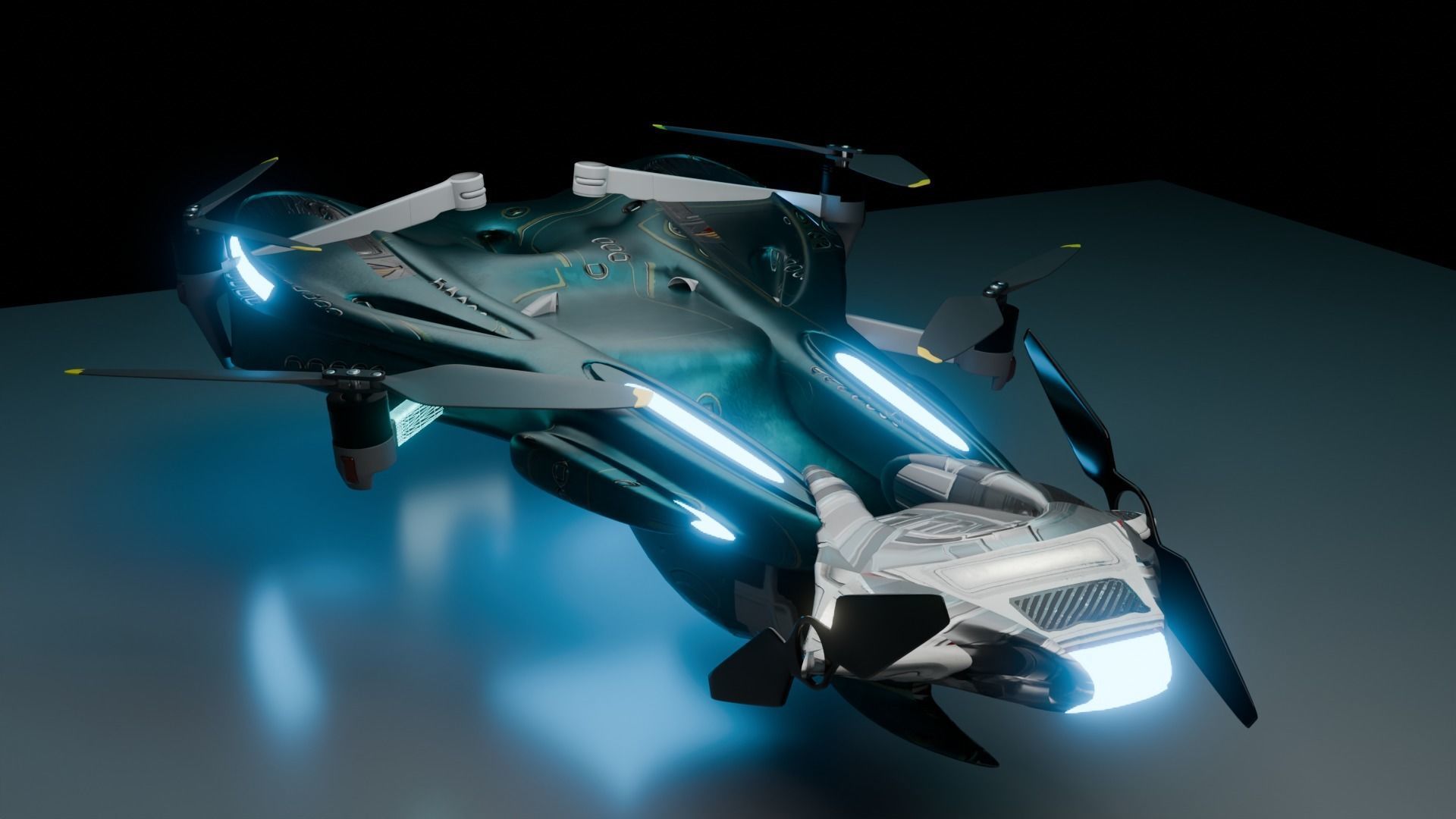 sci fi drone  3D model_2