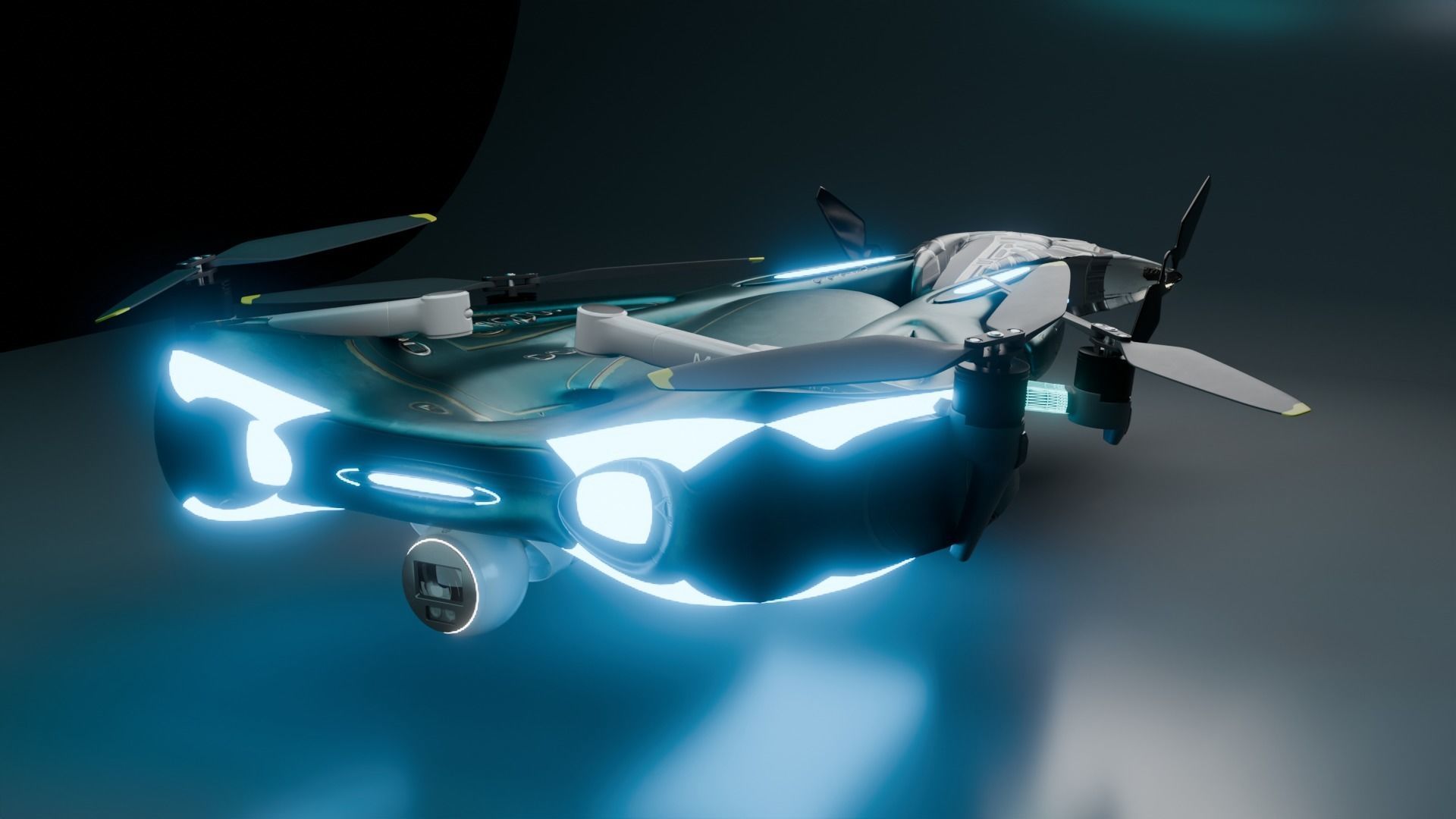 sci fi drone  3D model_1