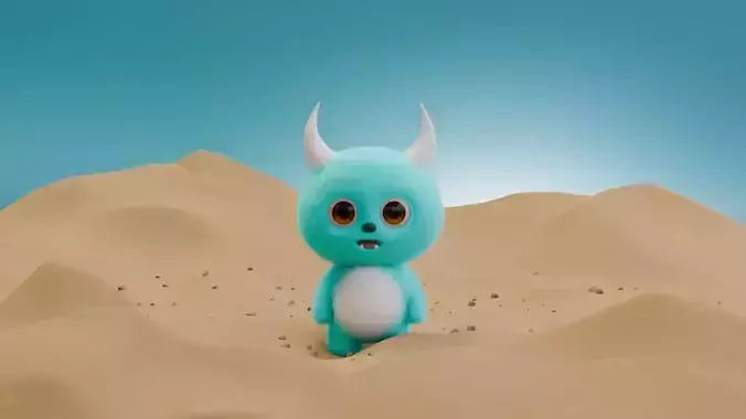 Honey Monstr Character Low Poly 3D model