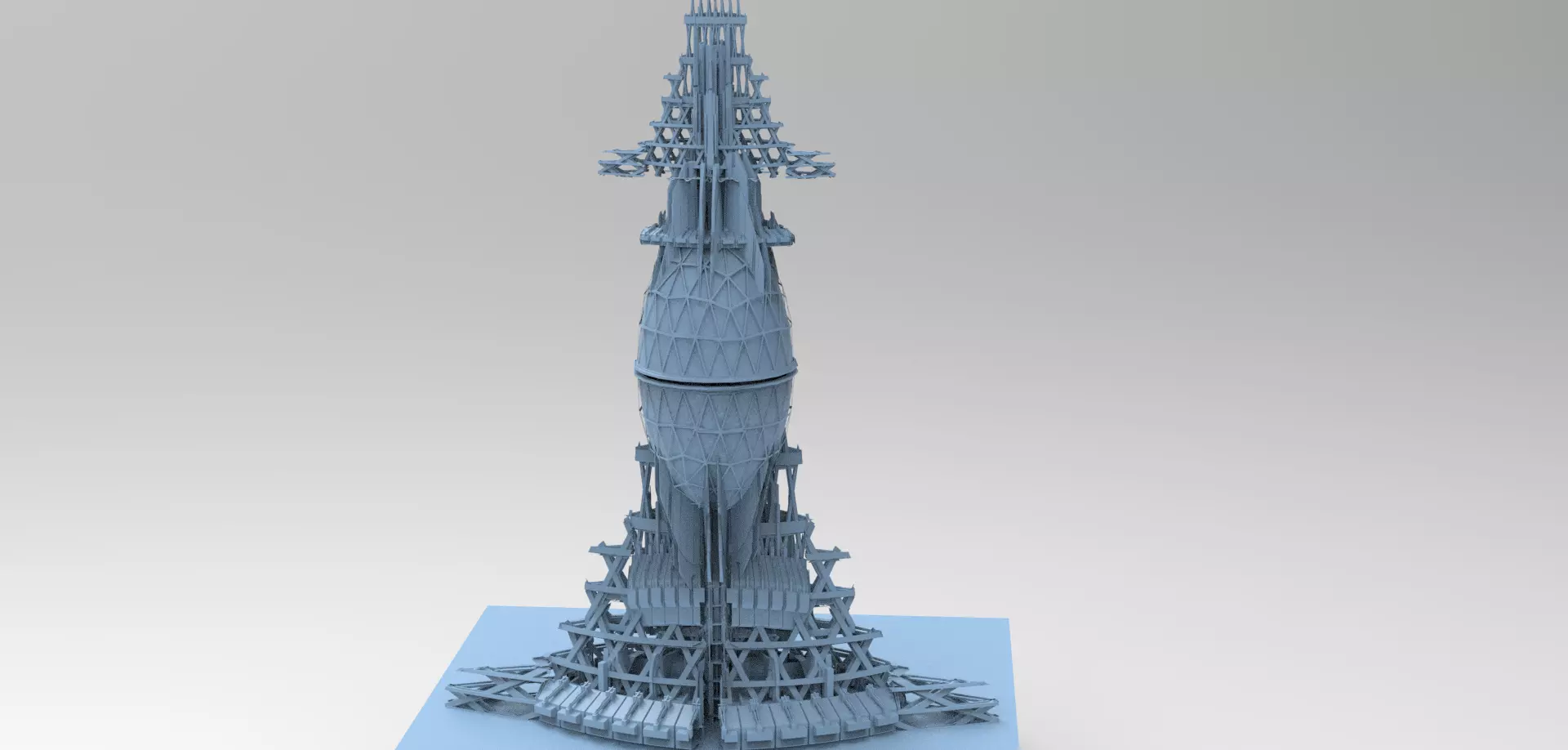 Sci fi Brazil Future Tower 3D model_0