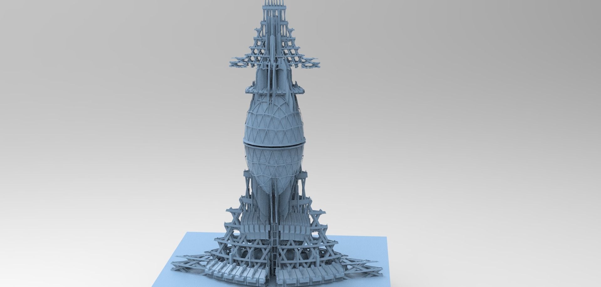 Sci fi Brazil Future Tower 3D model_1