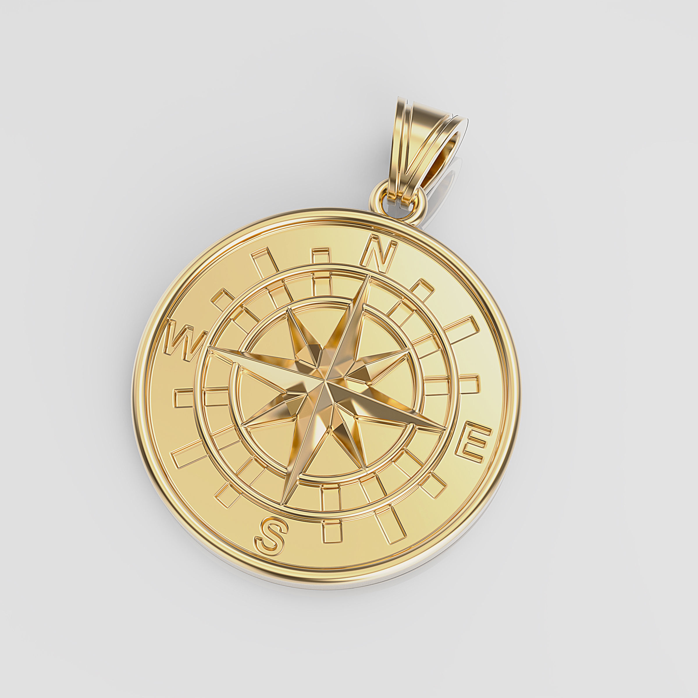 Compass Pendant 3D print model_11