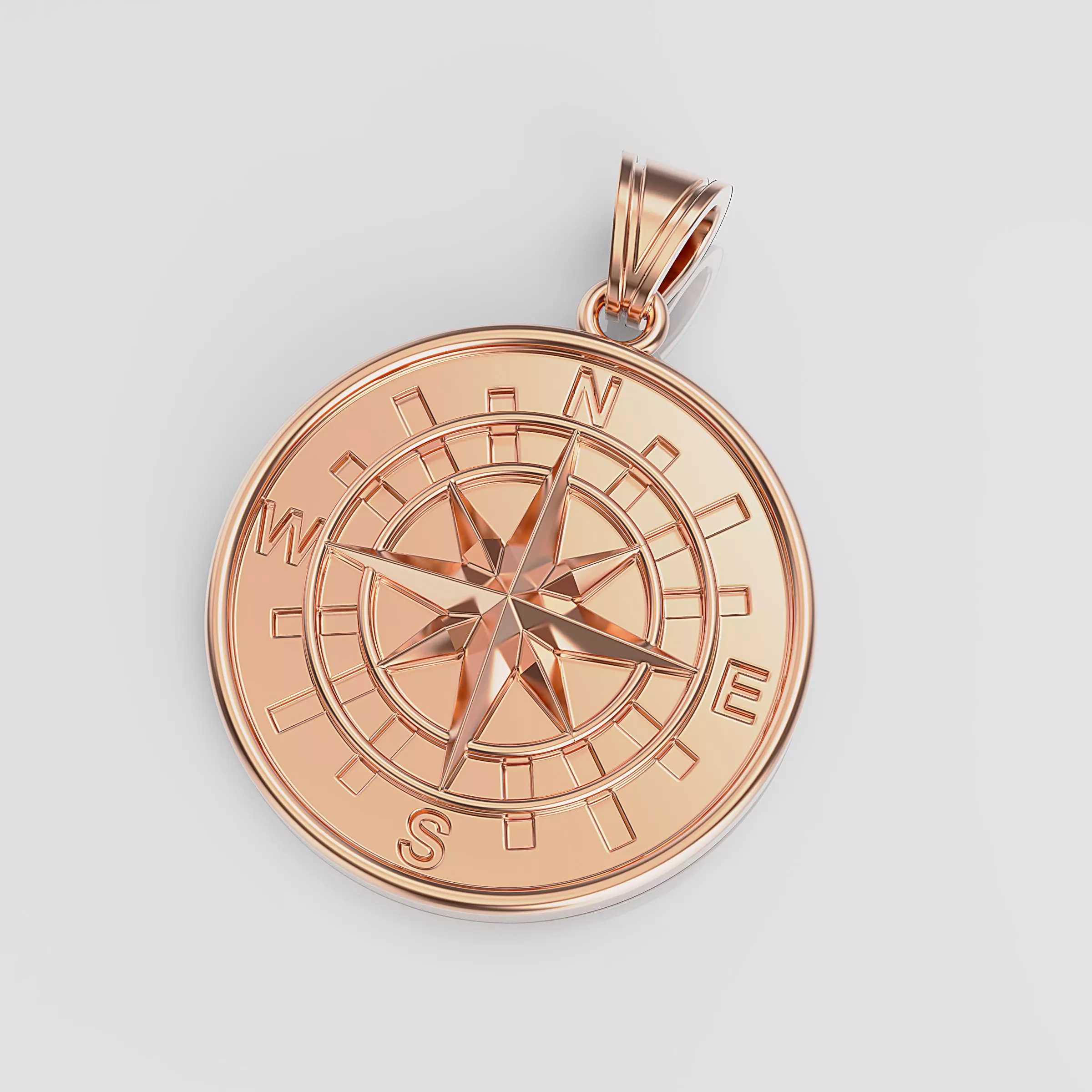 Compass Pendant 3D print model_0