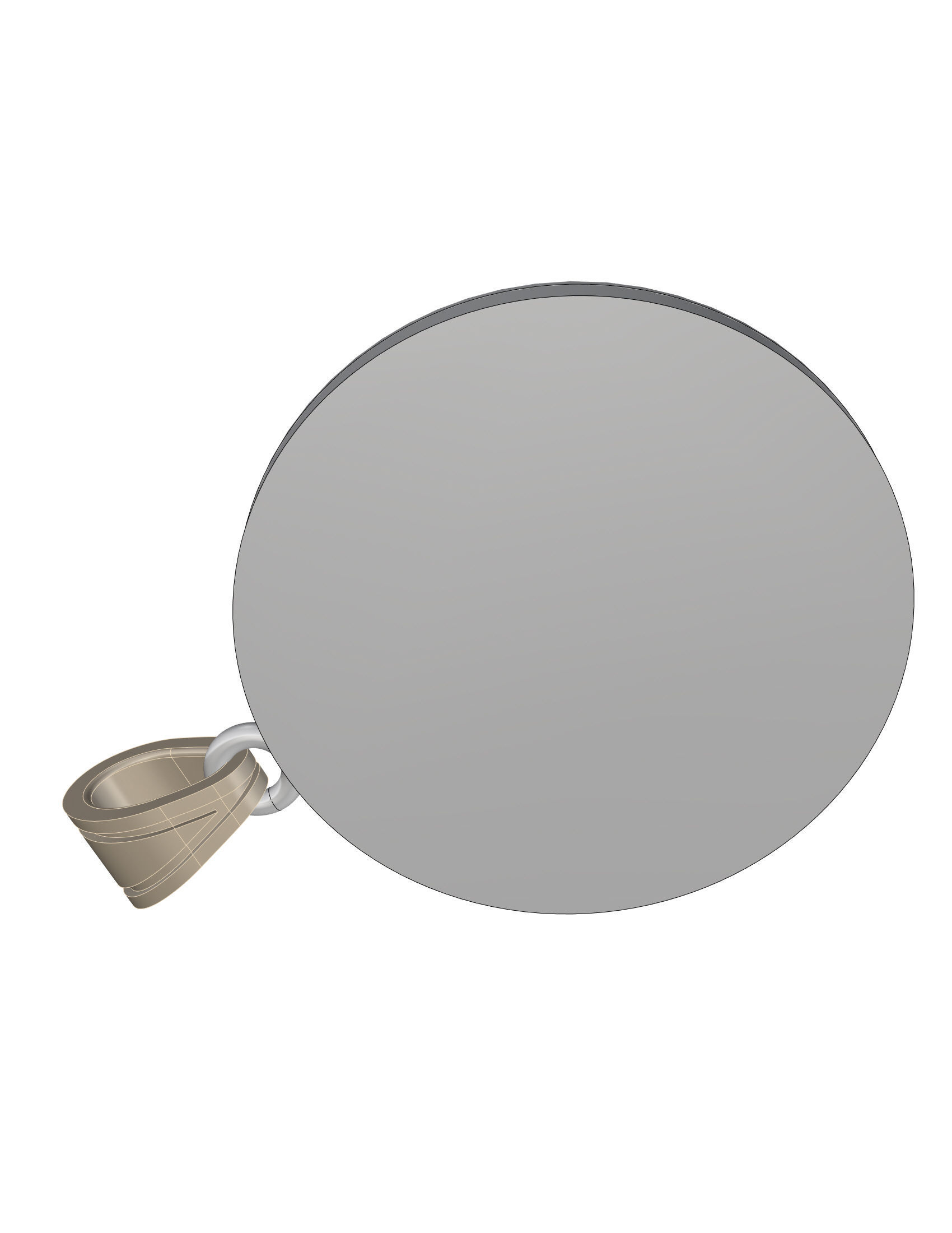 Compass Pendant 3D print model_6