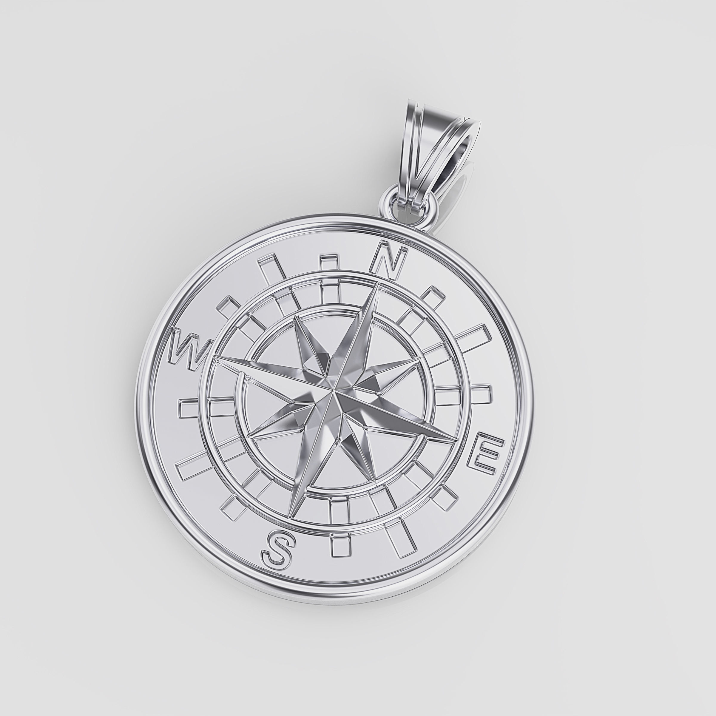 Compass Pendant 3D print model_19