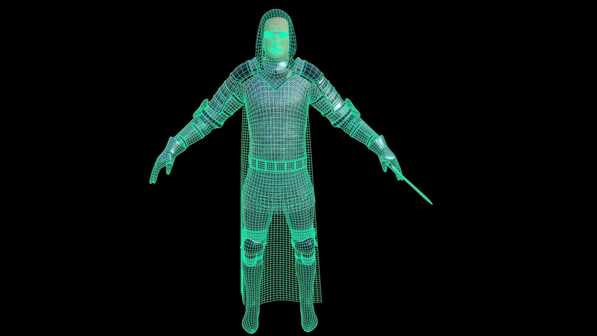 TAB Medieval Knight - 4 Low-poly 3D model_25