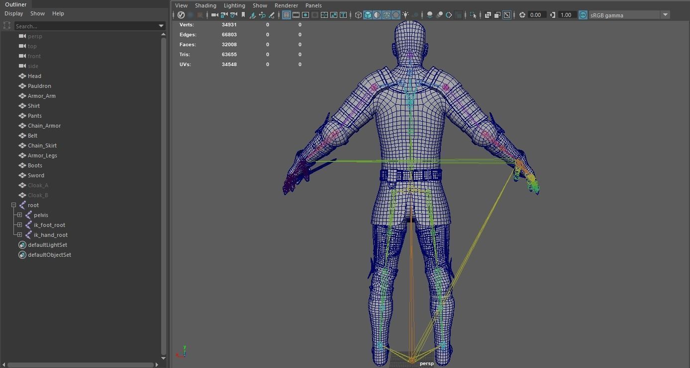TAB Medieval Knight - 4 Low-poly 3D model_24
