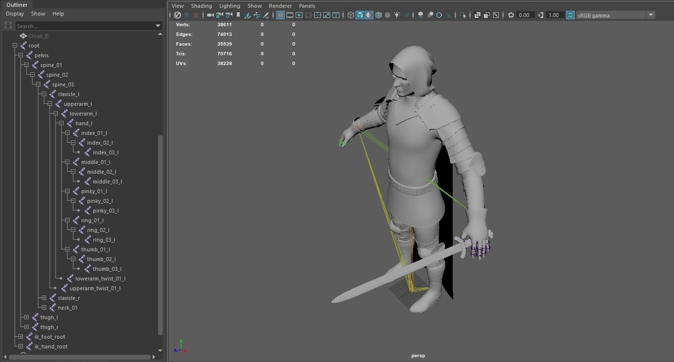 TAB Medieval Knight - 4 Low-poly 3D model_21