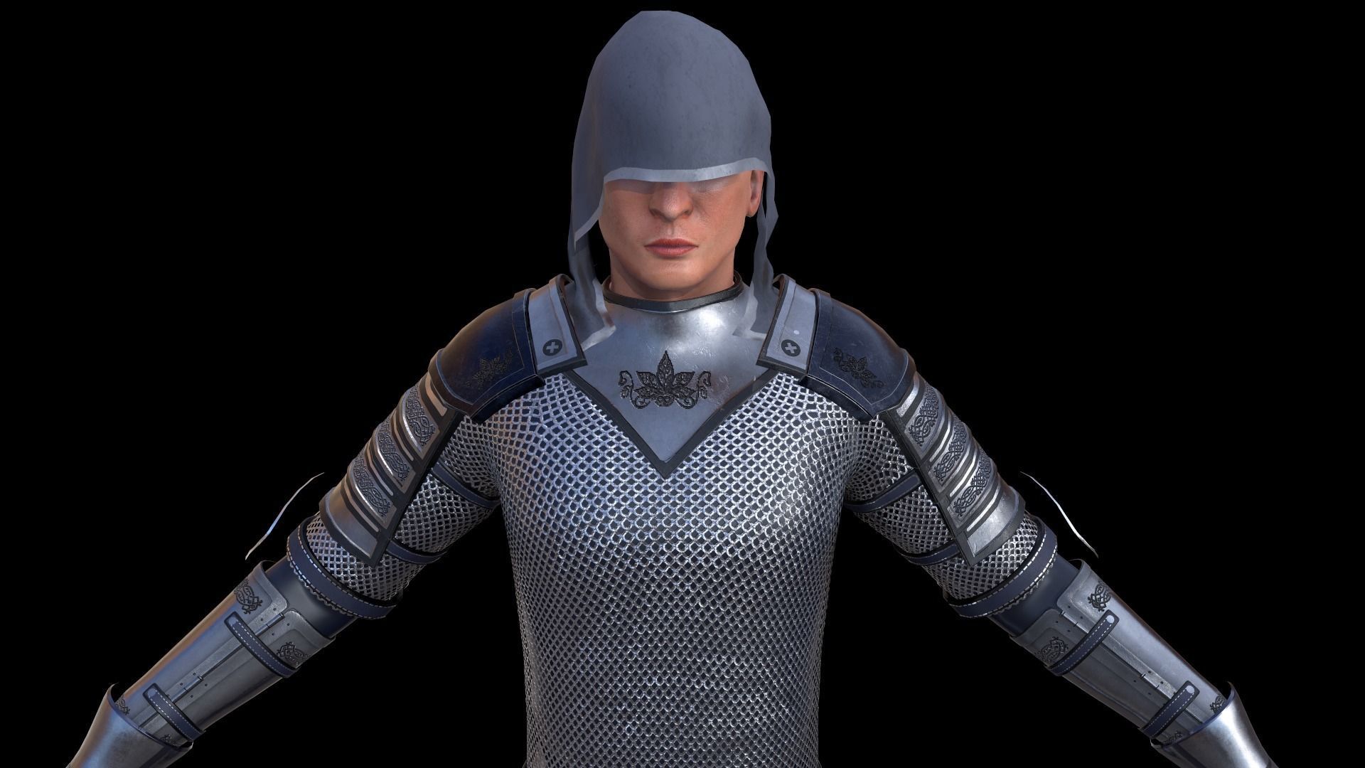 TAB Medieval Knight - 4 Low-poly 3D model_5