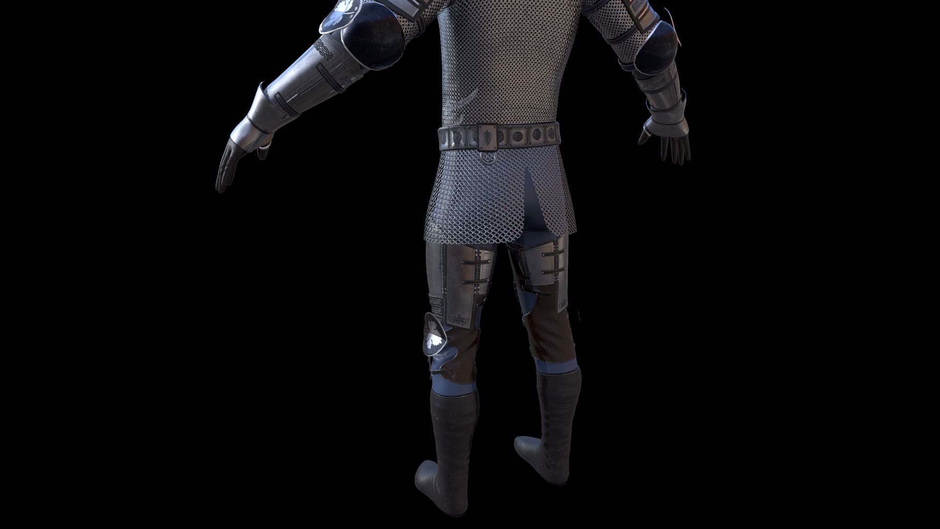 TAB Medieval Knight - 4 Low-poly 3D model_12