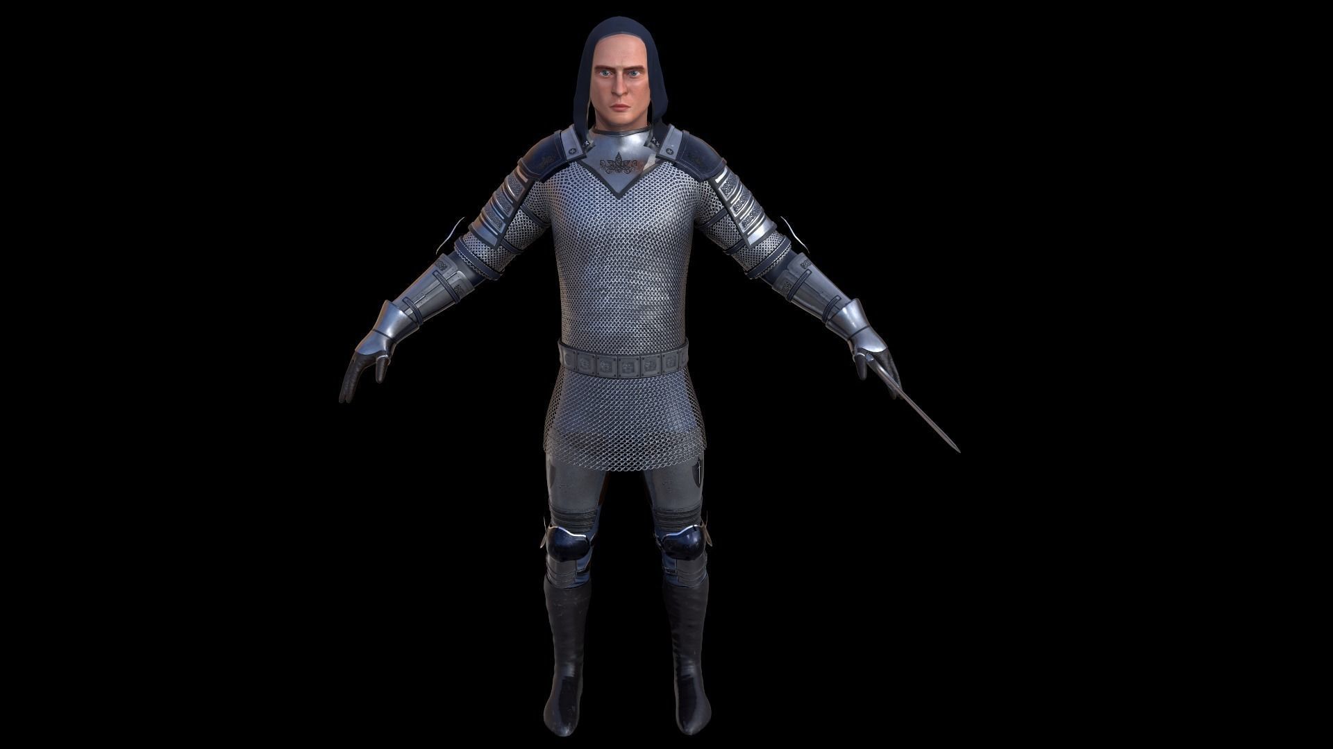 TAB Medieval Knight - 4 Low-poly 3D model_3