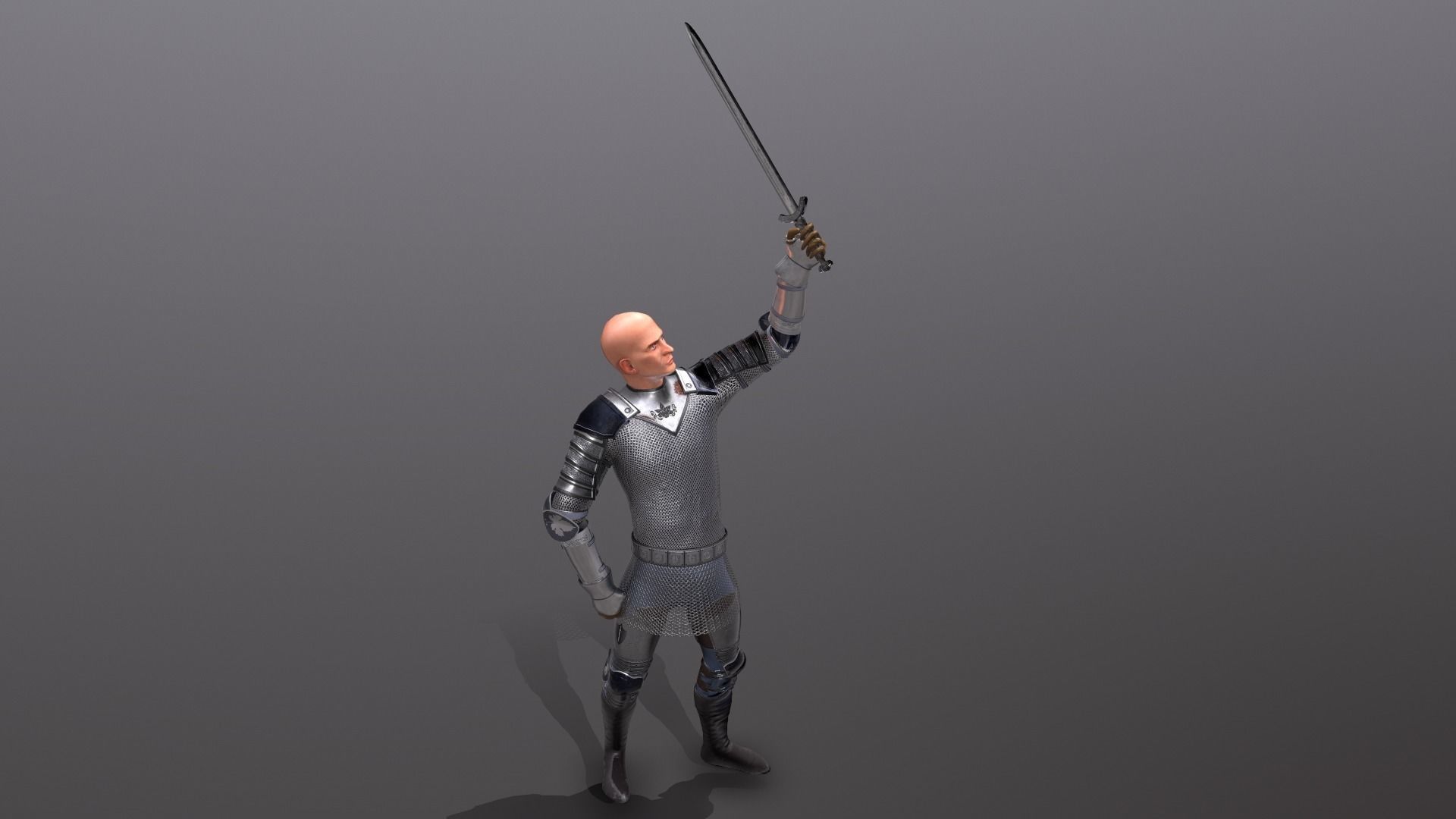 TAB Medieval Knight - 4 Low-poly 3D model_2