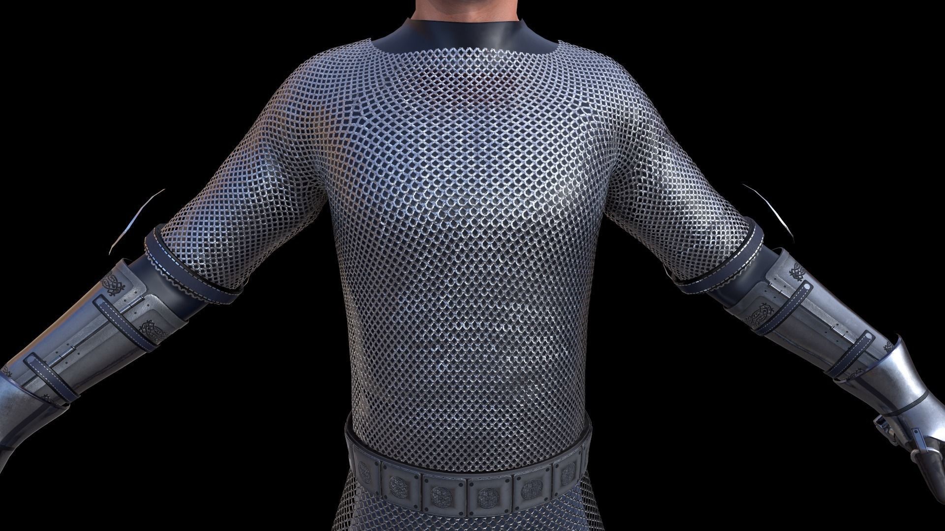 TAB Medieval Knight - 4 Low-poly 3D model_9