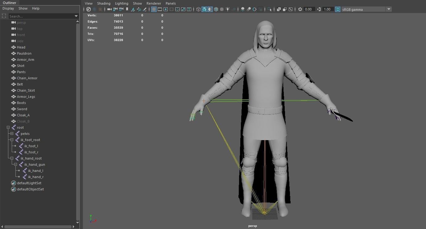 TAB Medieval Knight - 4 Low-poly 3D model_20