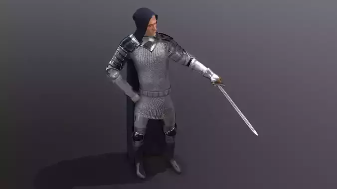 TAB Medieval Knight - 4 Low-poly 3D model