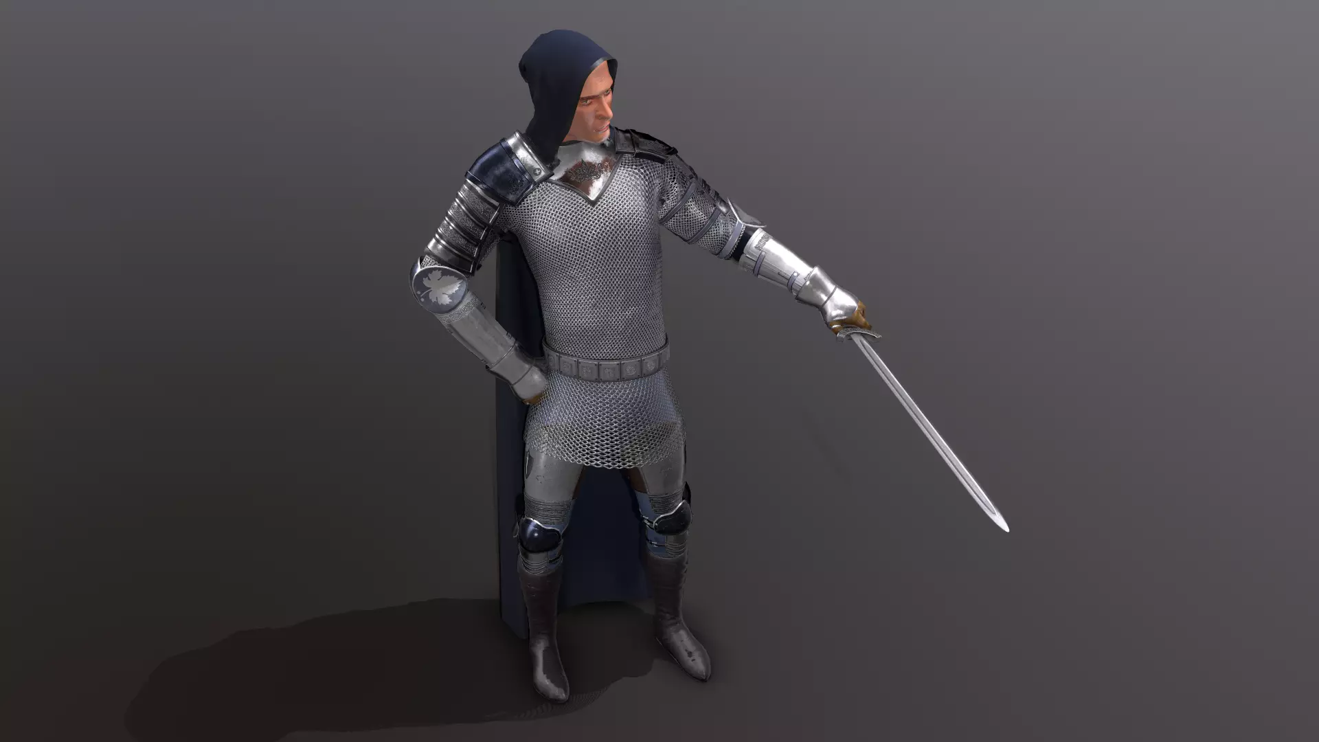 TAB Medieval Knight - 4 Low-poly 3D model_0