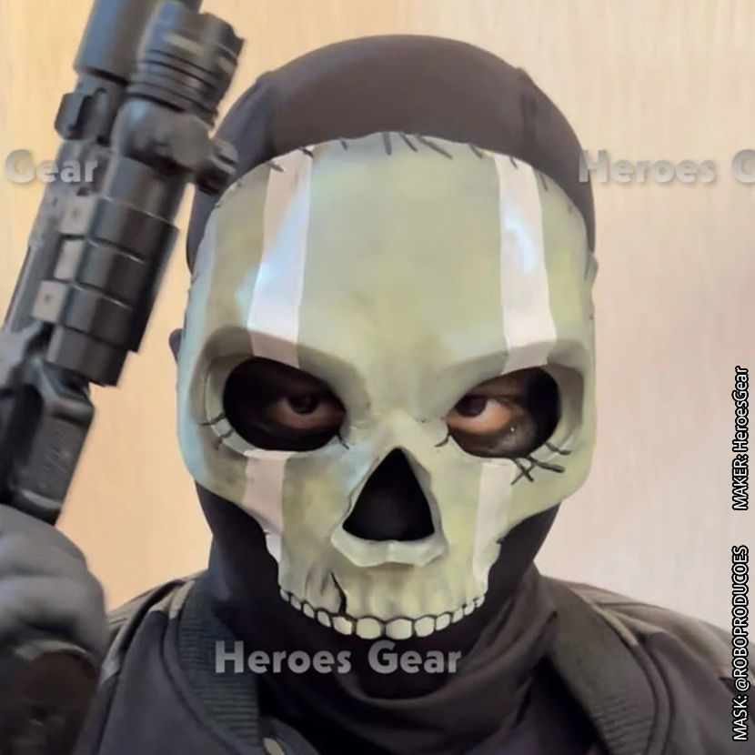 GHOST MW2 FULL SKULL MASK COLLECTION - MODERN WARFARE - WARZONE 3D print model_35