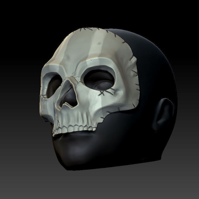 GHOST MW2 FULL SKULL MASK COLLECTION - MODERN WARFARE - WARZONE 3D print model_12