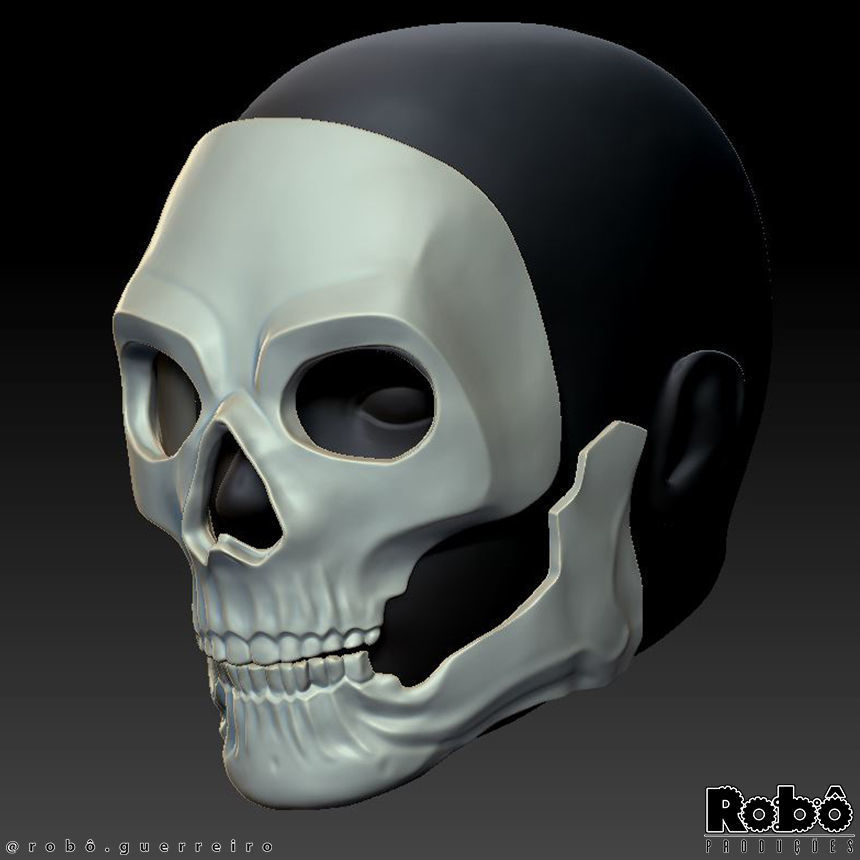 GHOST MW2 FULL SKULL MASK COLLECTION - MODERN WARFARE - WARZONE 3D print model_8