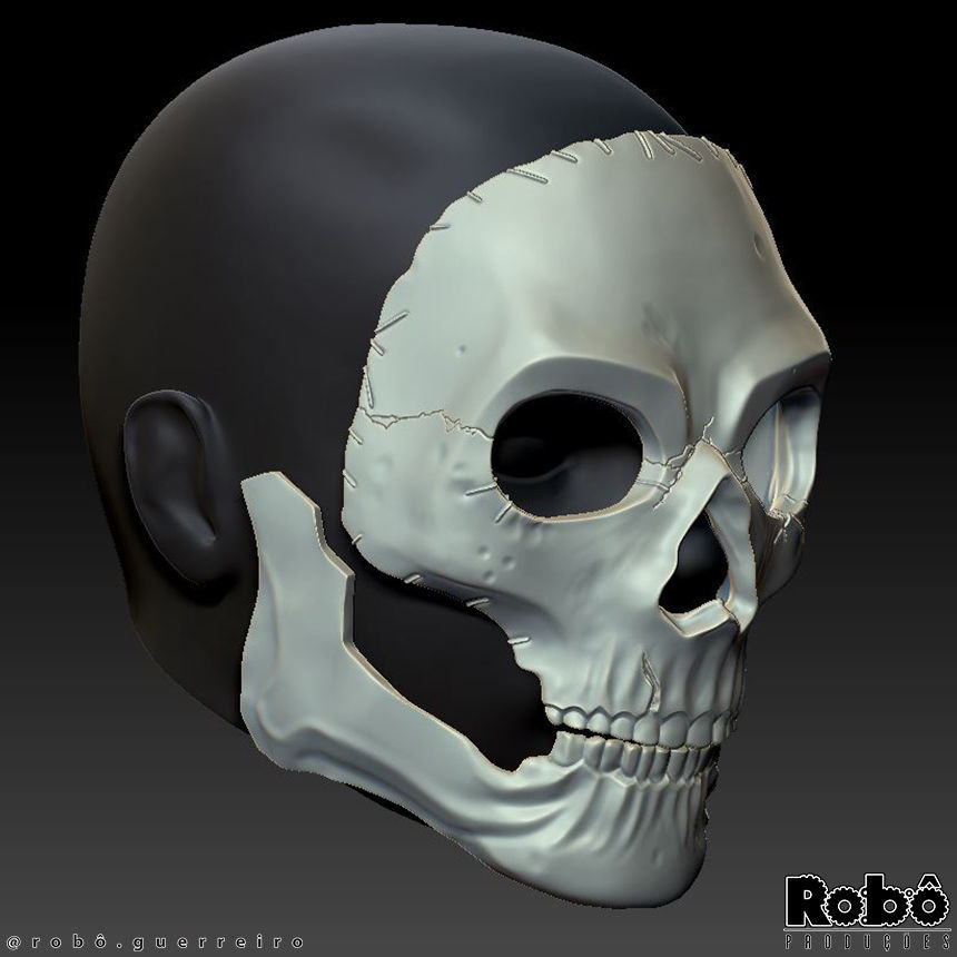 GHOST MW2 FULL SKULL MASK COLLECTION - MODERN WARFARE - WARZONE 3D print model_17