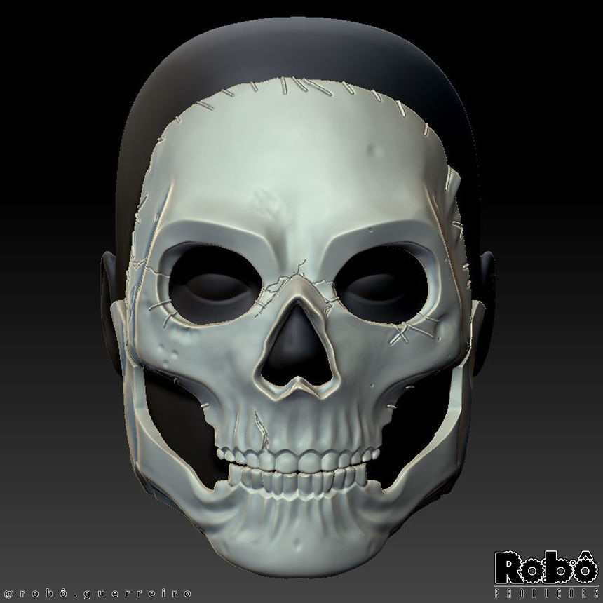 GHOST MW2 FULL SKULL MASK COLLECTION - MODERN WARFARE - WARZONE 3D print model_5