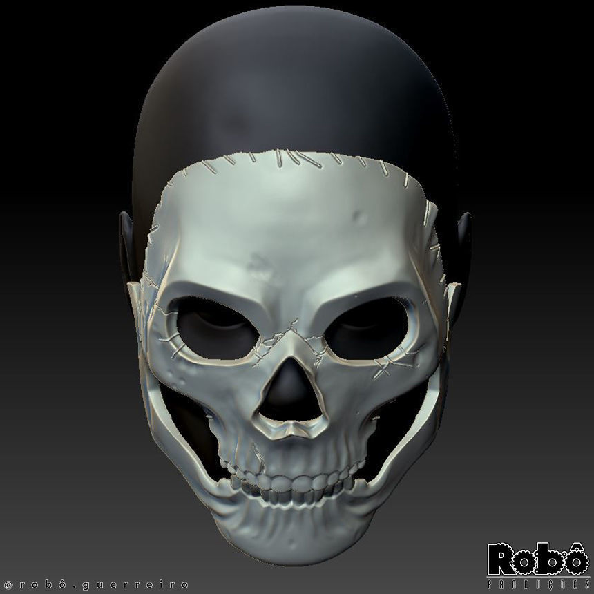 GHOST MW2 FULL SKULL MASK COLLECTION - MODERN WARFARE - WARZONE 3D print model_16