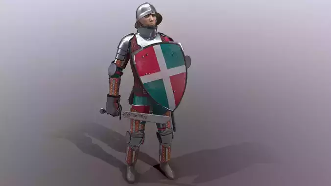 TAB Medieval Knight - 5 Low-poly 3D model