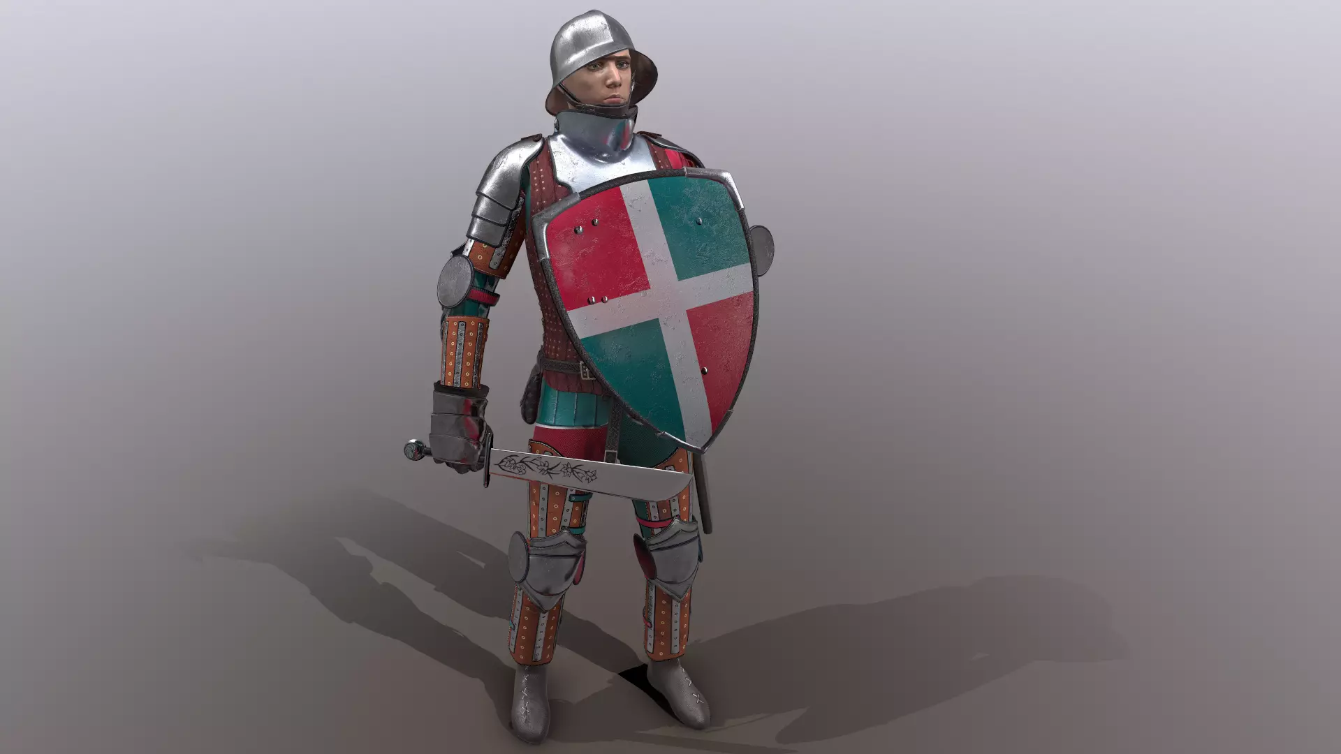 TAB Medieval Knight - 5 Low-poly 3D model