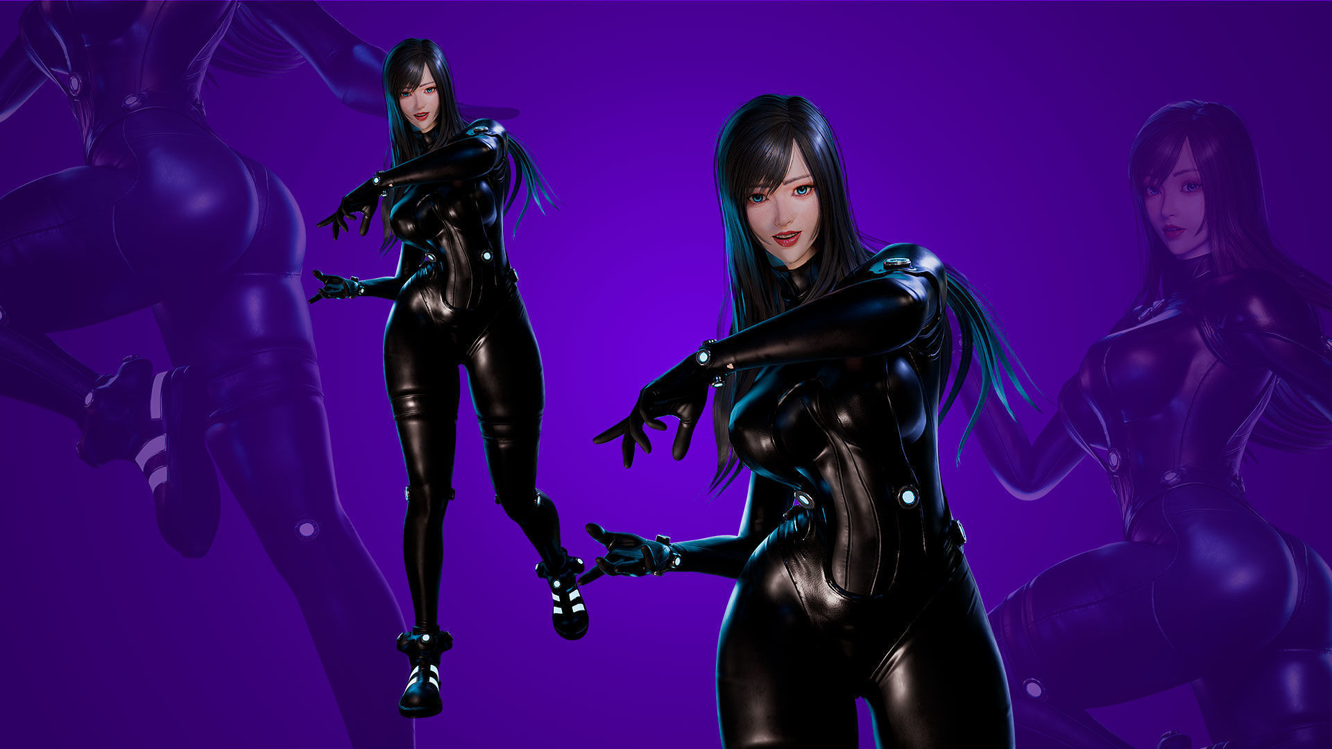 Reika - Gantz - Game Ready 3D model - UE5 Low-poly 3D model_17