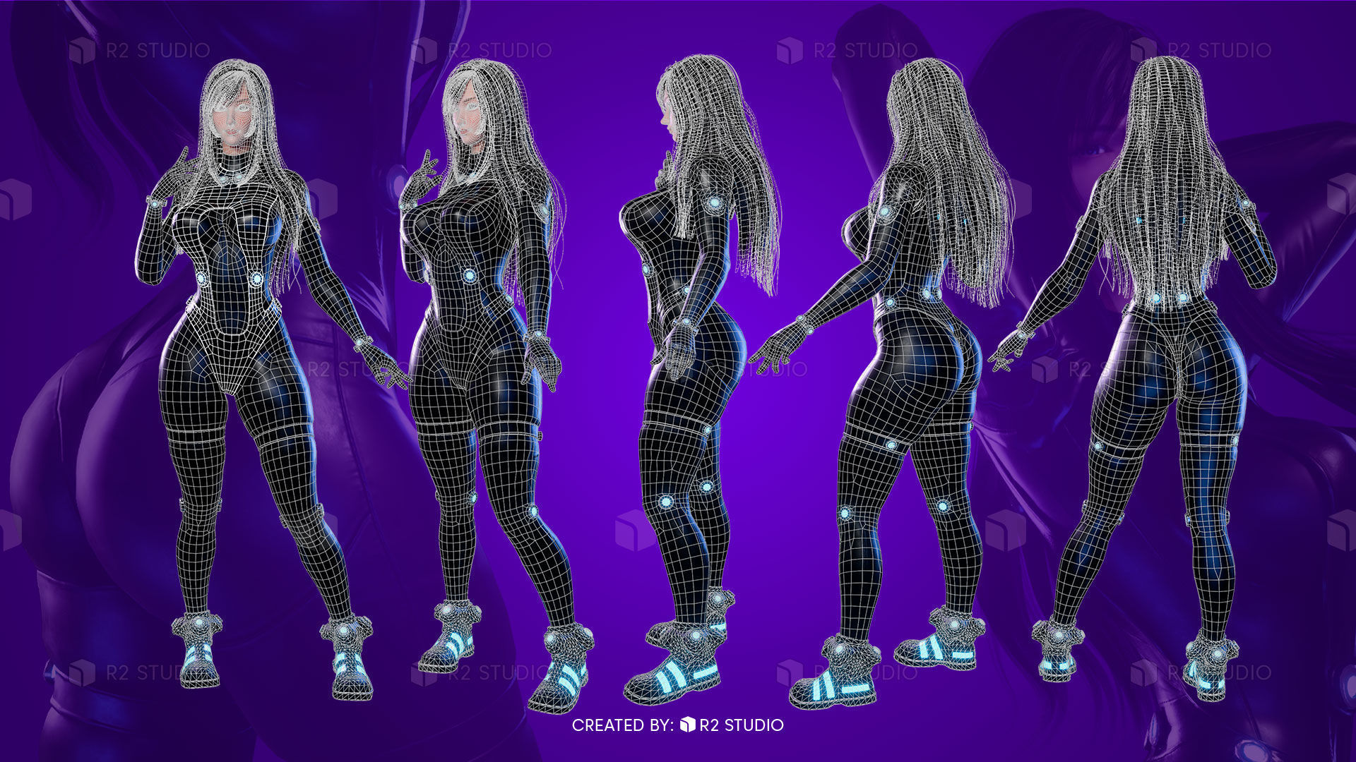 Reika - Gantz - Game Ready 3D model - UE5 Low-poly 3D model_13