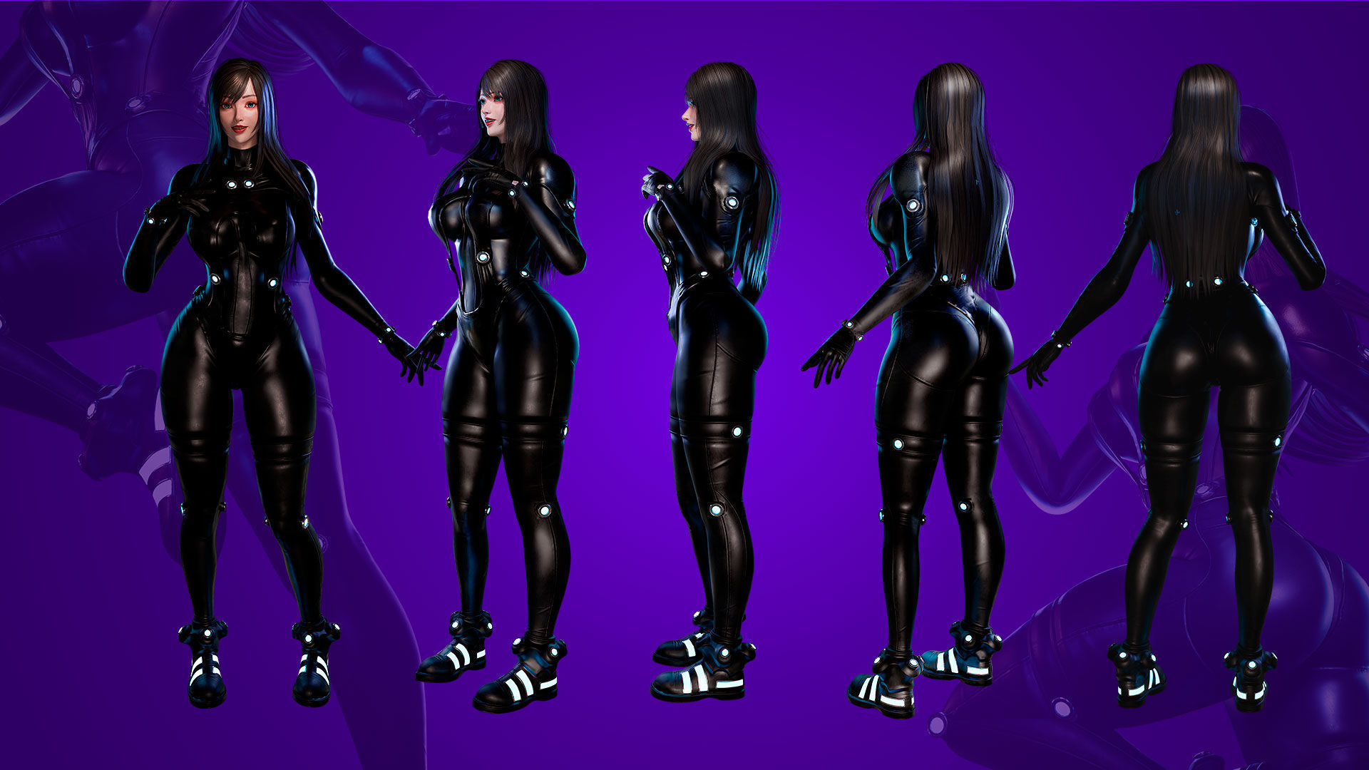 Reika - Gantz - Game Ready 3D model - UE5 Low-poly 3D model_14
