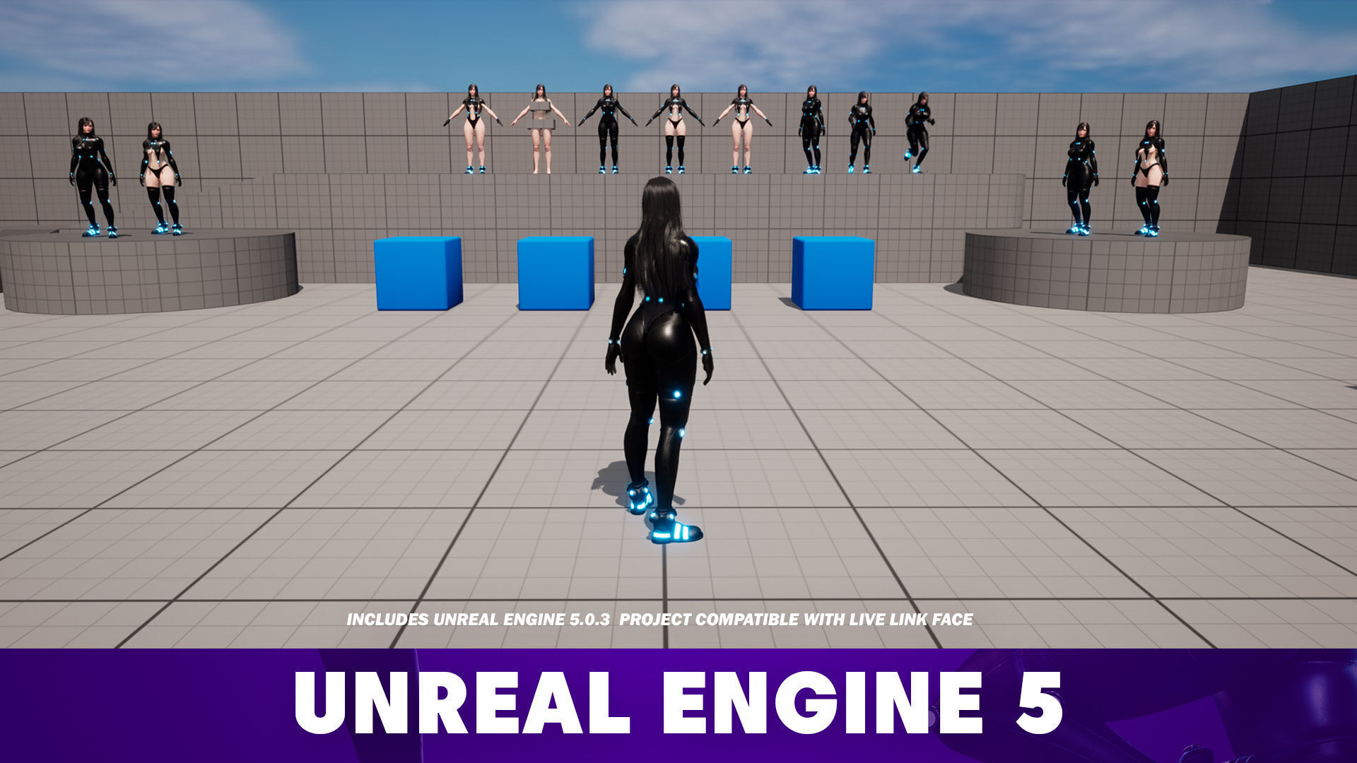 Reika - Gantz - Game Ready 3D model - UE5 Low-poly 3D model_7