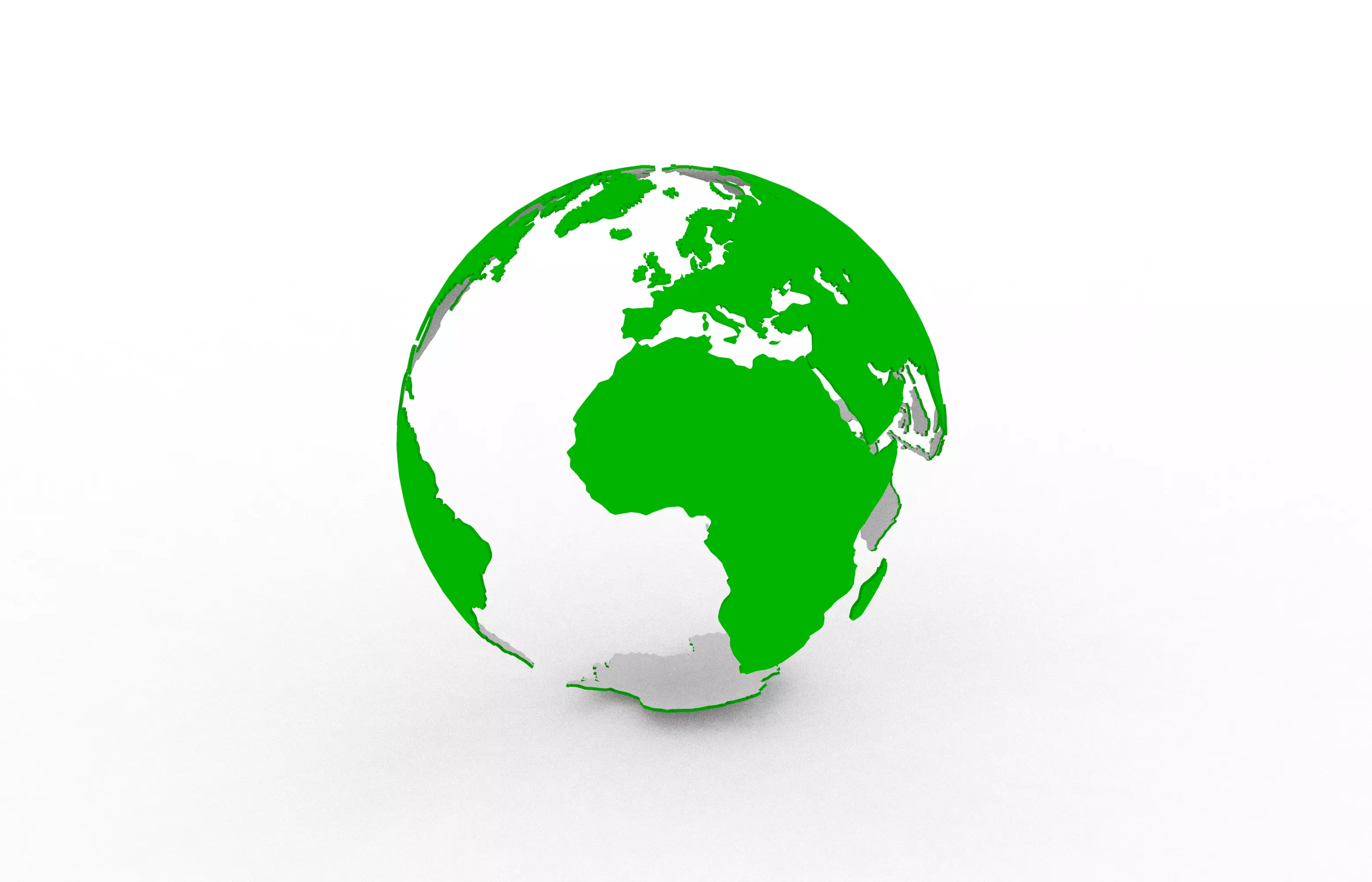 Earth continents 3D print model_0