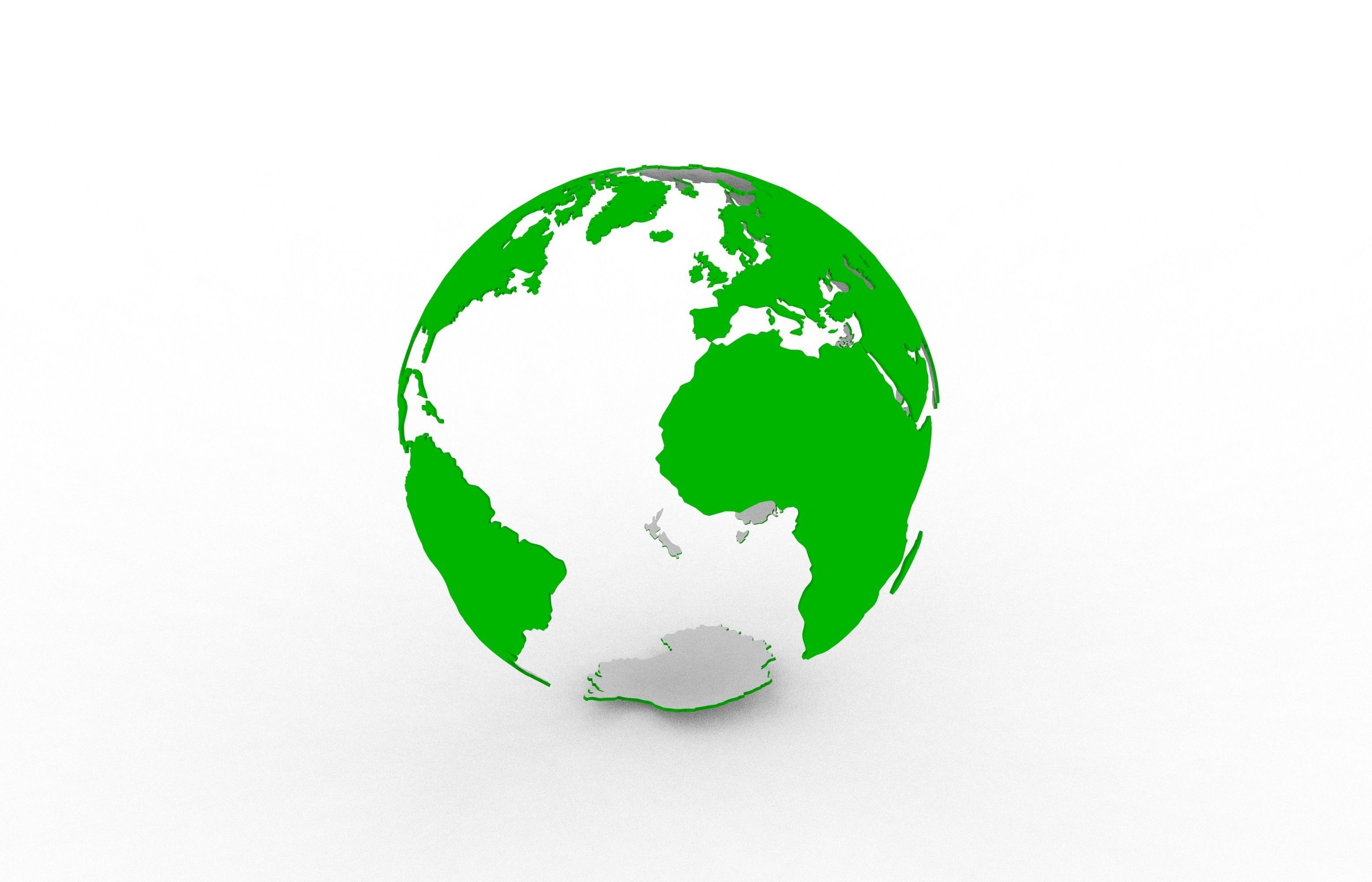 Earth continents 3D print model_25