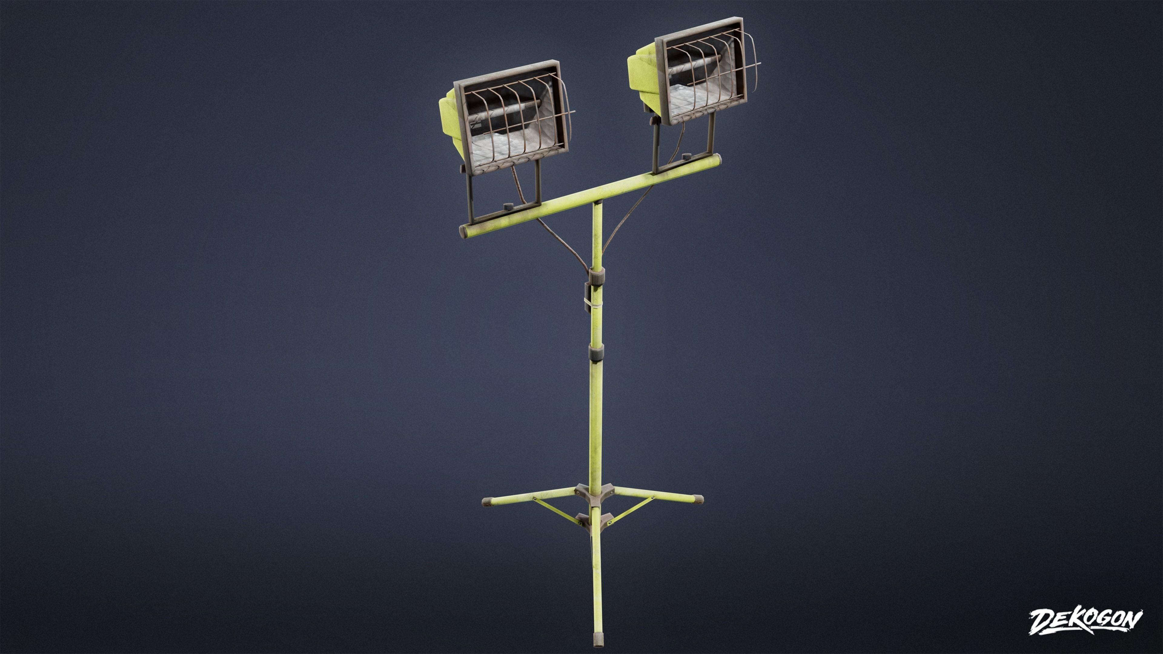 SAFE HOUSE - Flood Light 01 - LOW POLY Low-poly 3D model_3