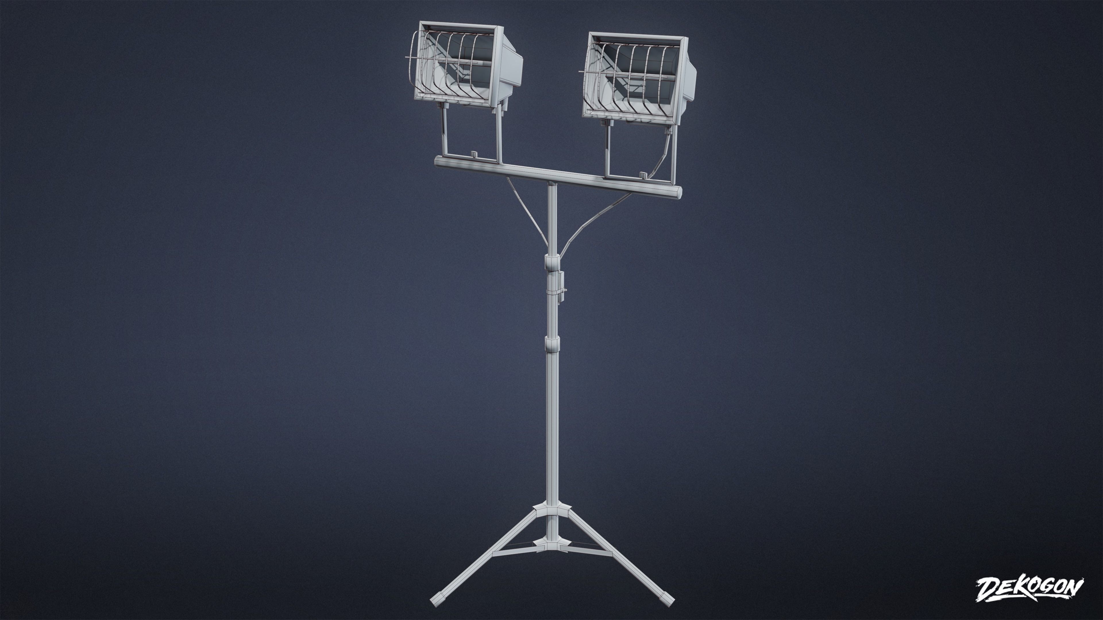 SAFE HOUSE - Flood Light 01 - LOW POLY Low-poly 3D model_1