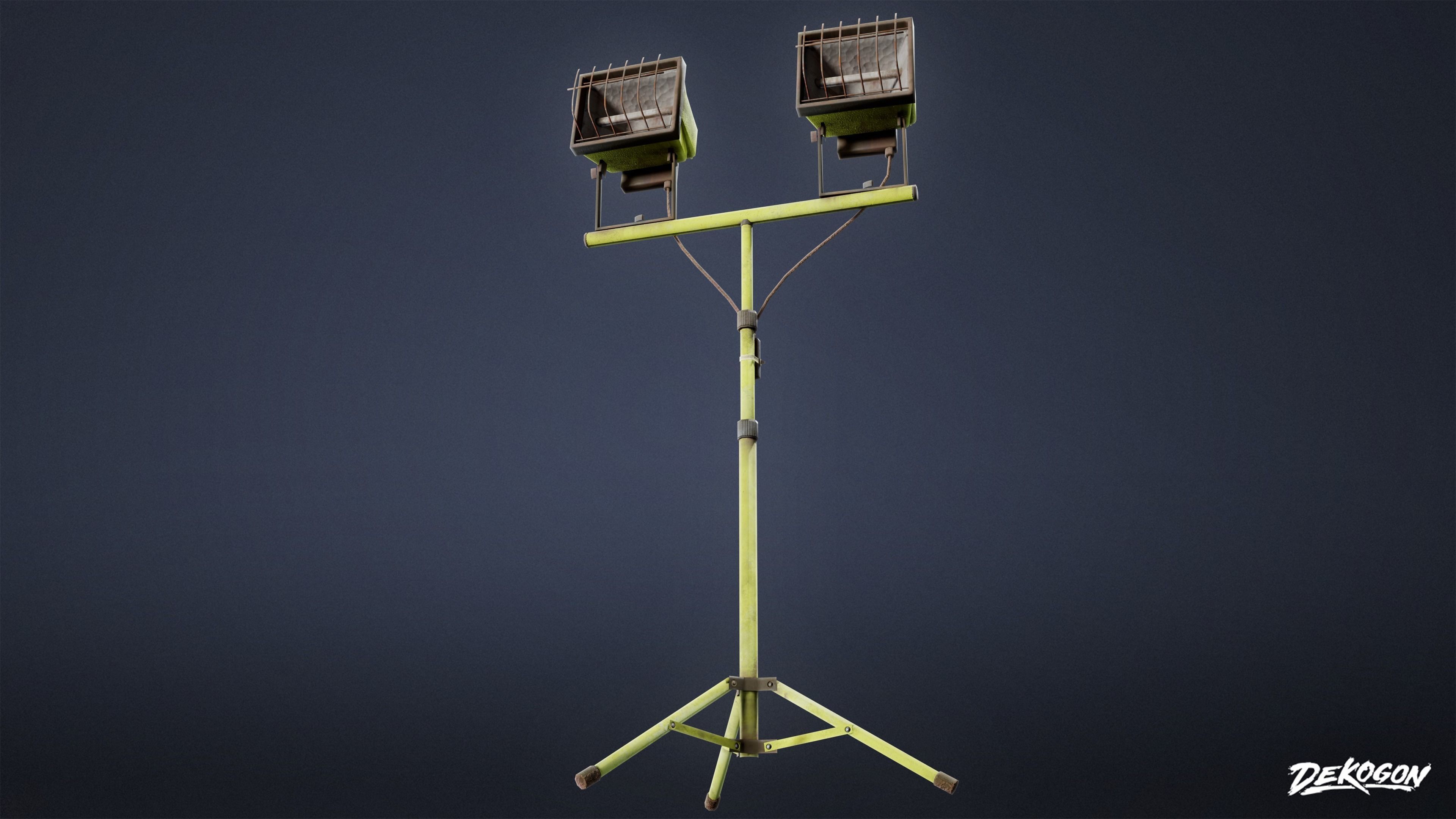 SAFE HOUSE - Flood Light 01 - LOW POLY Low-poly 3D model_6