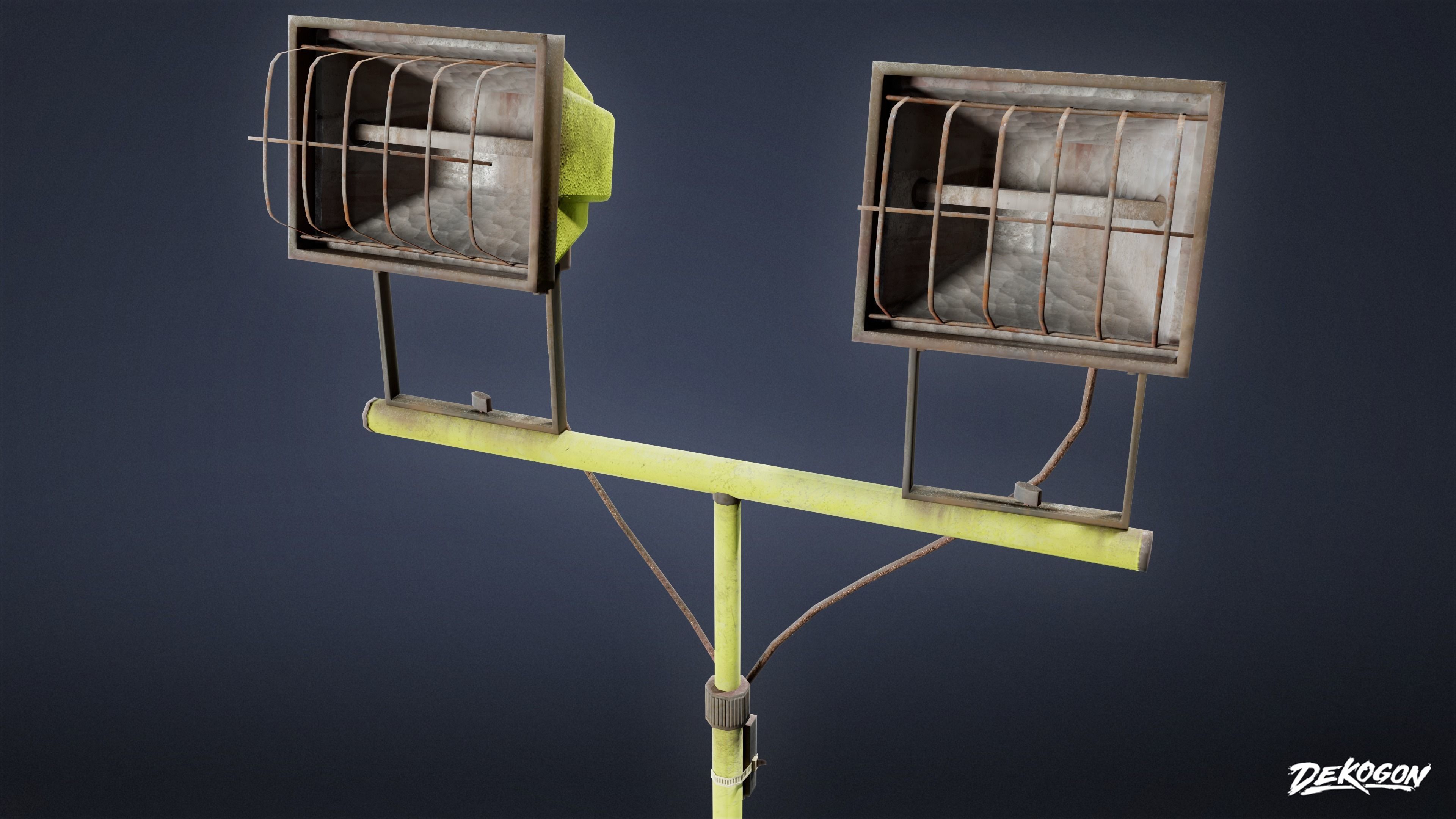 SAFE HOUSE - Flood Light 01 - LOW POLY Low-poly 3D model_4
