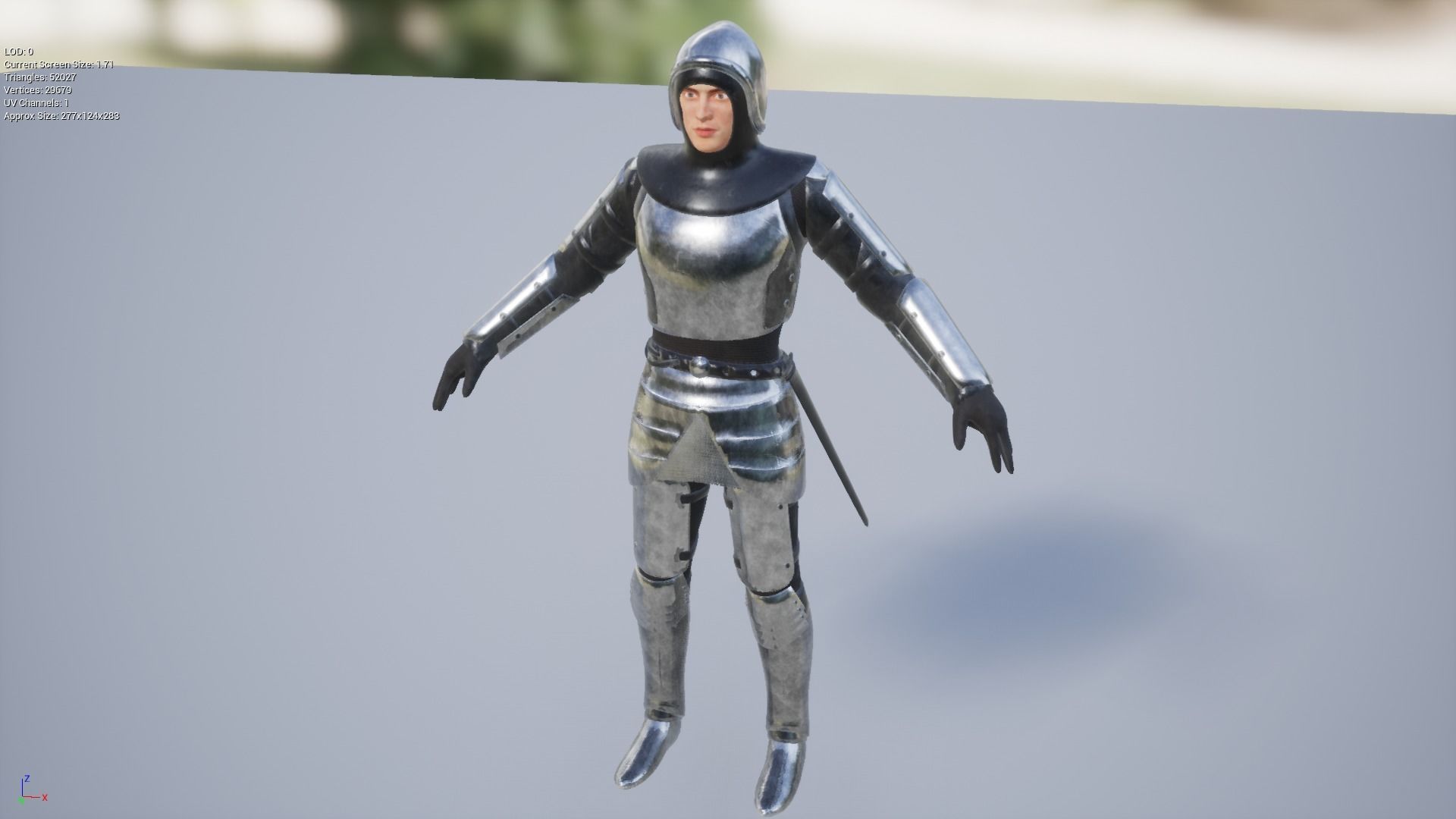 TAB Medieval Knight - 1 Rm Low-poly 3D model_30
