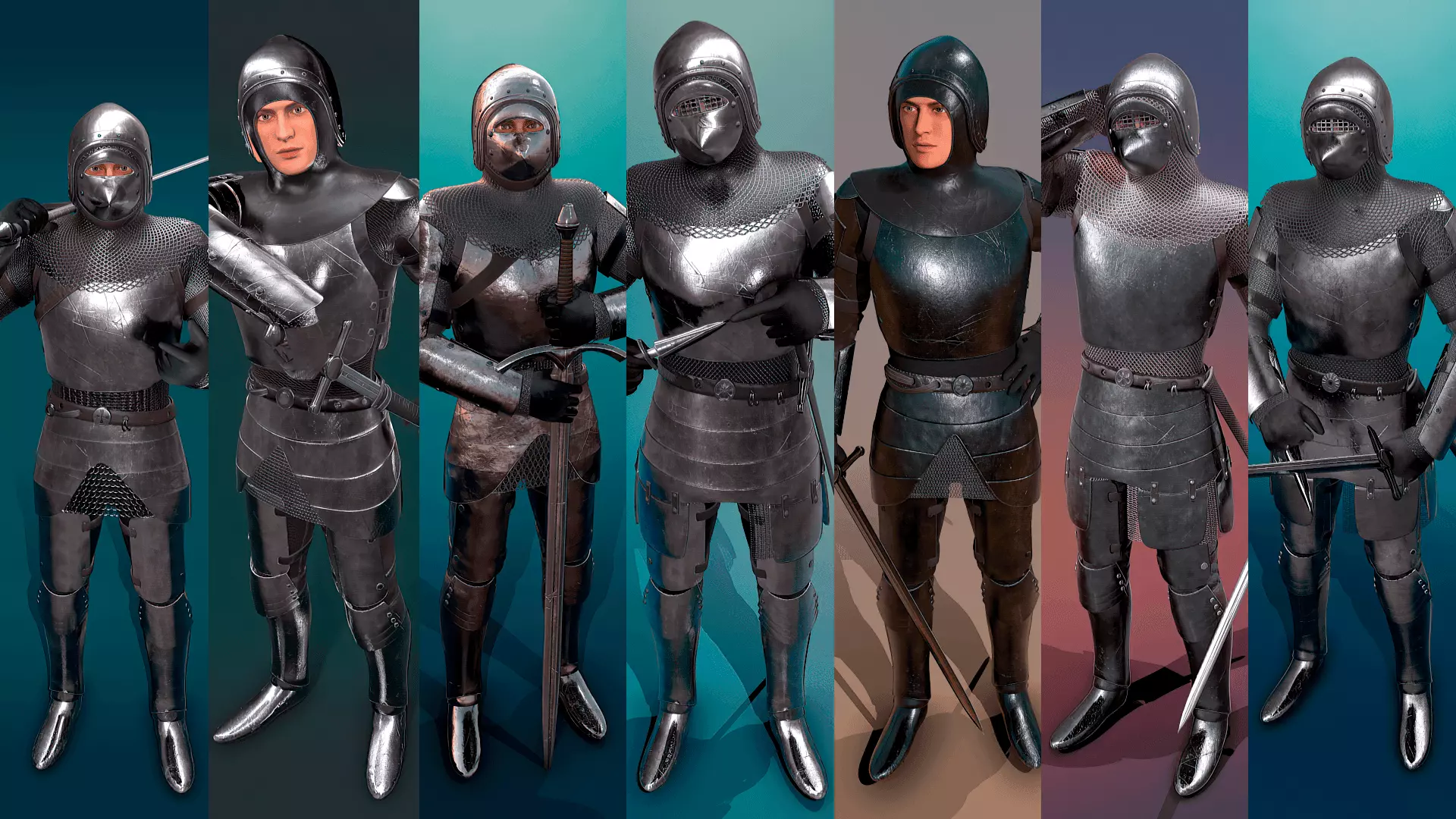 TAB Medieval Knight - 1 Rm Low-poly 3D model_0
