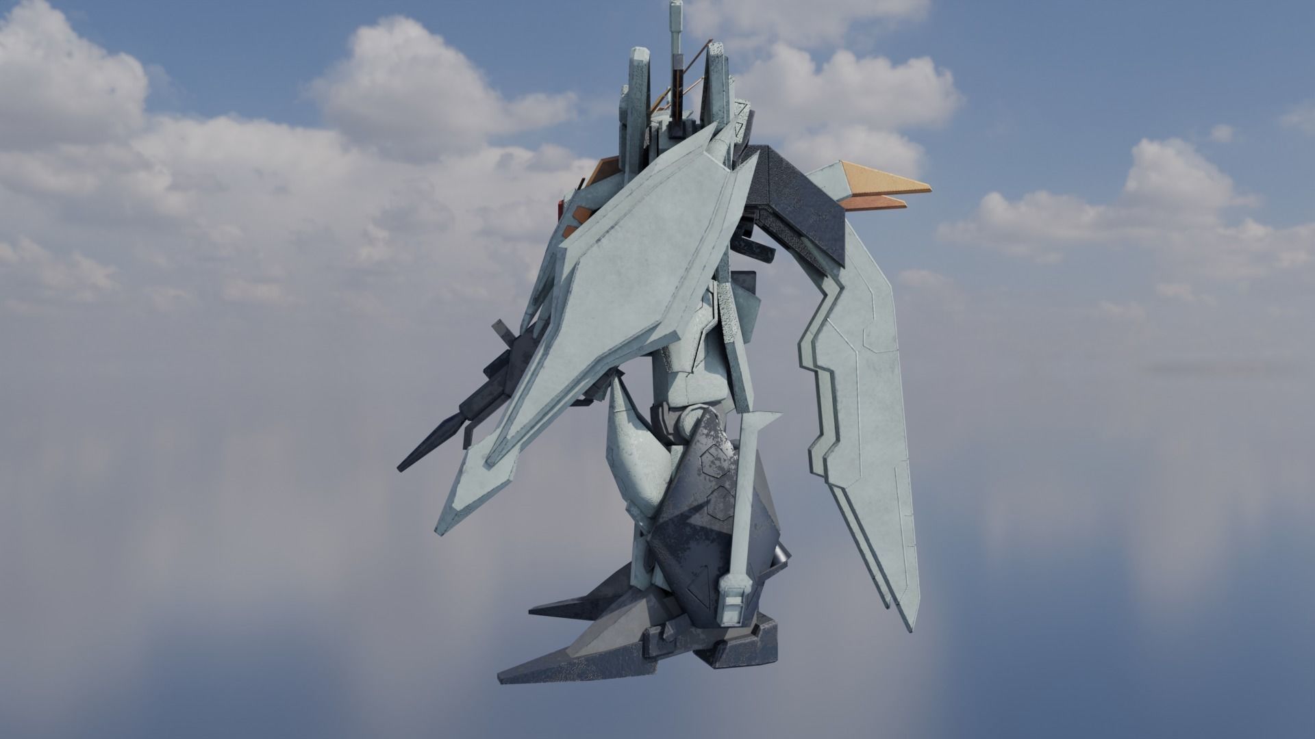 Mobile Suit Gundam Hathaway  RX-105-Gundam 3D model_2