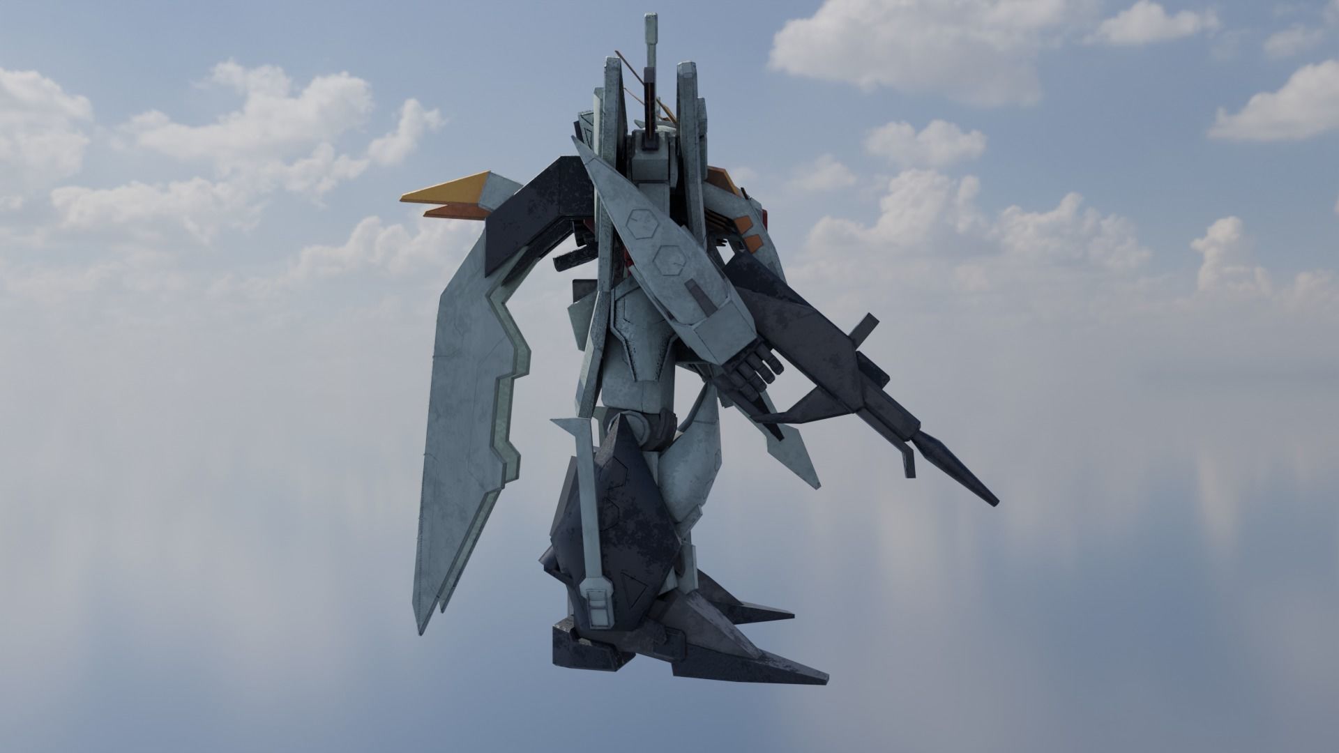 Mobile Suit Gundam Hathaway  RX-105-Gundam 3D model_3