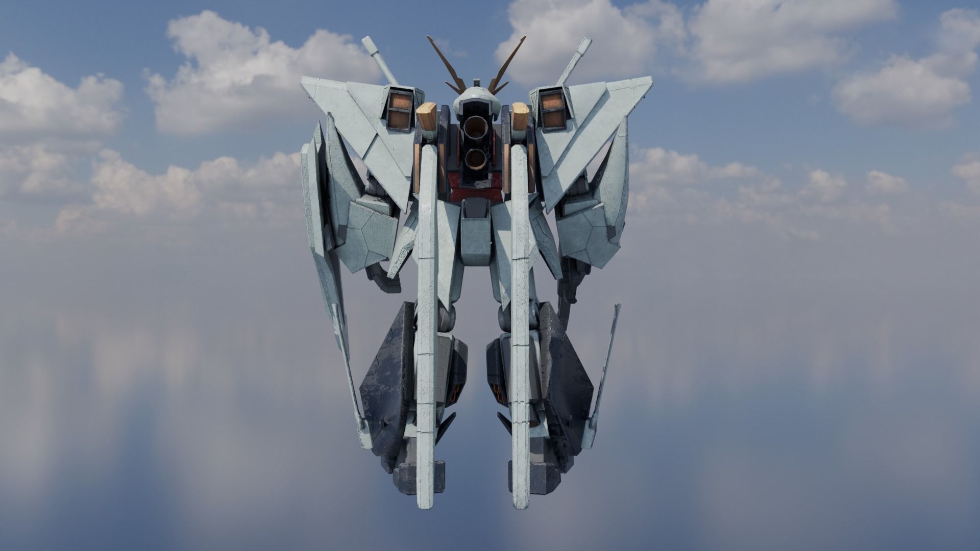 Mobile Suit Gundam Hathaway  RX-105-Gundam 3D model_4