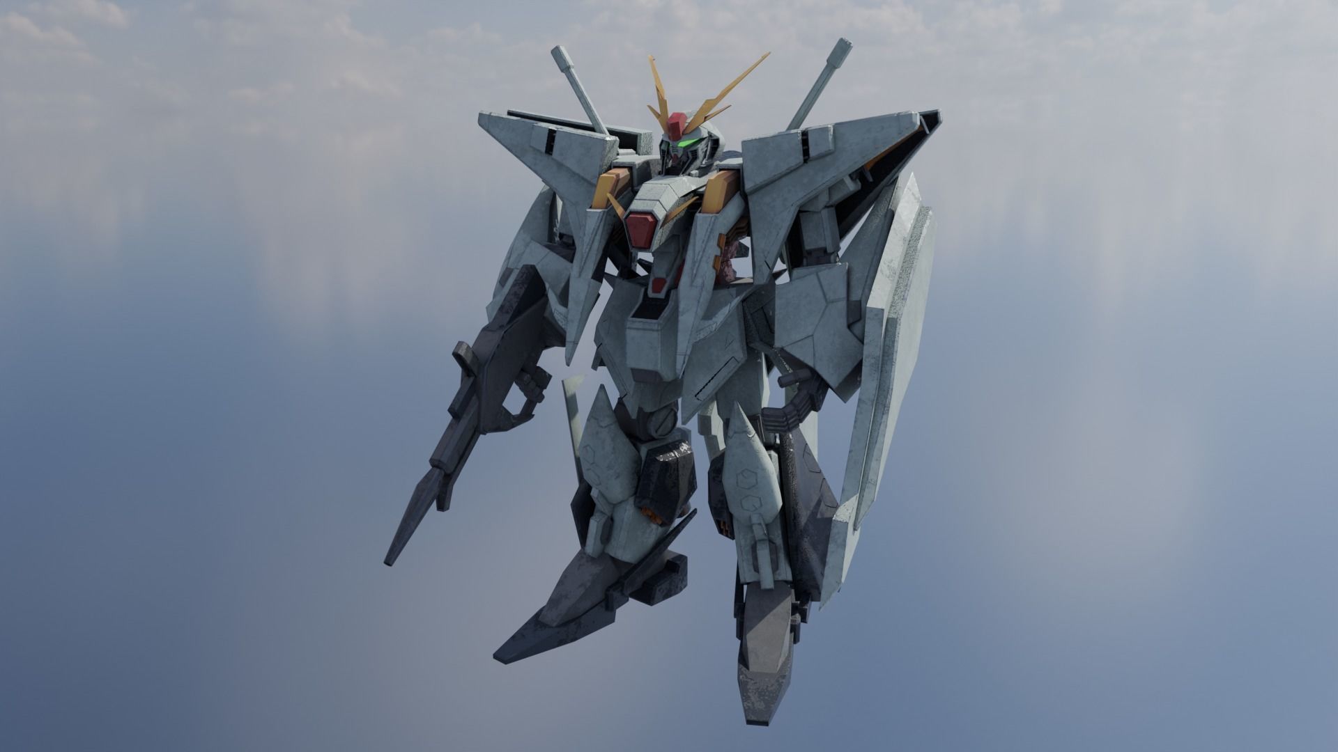 Mobile Suit Gundam Hathaway  RX-105-Gundam 3D model_5