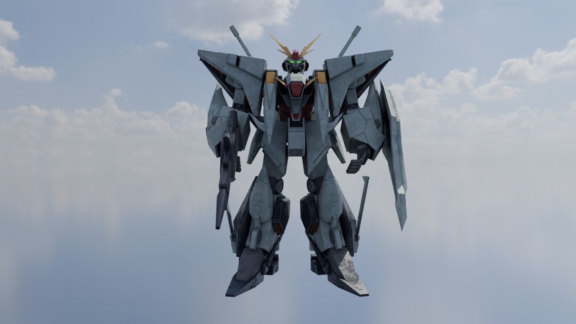Mobile Suit Gundam Hathaway  RX-105-Gundam 3D model_1