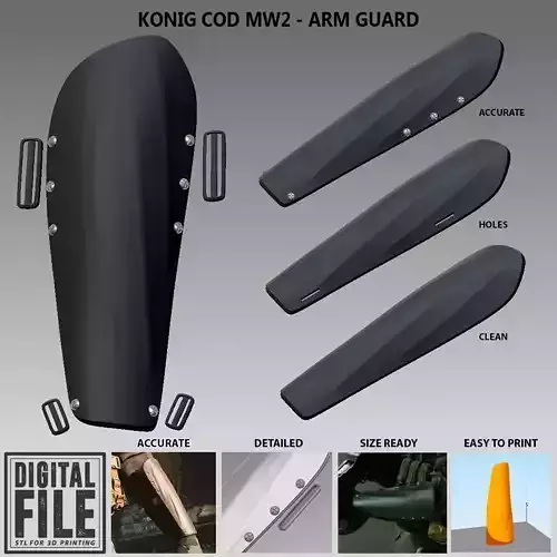 KONIG ARM GUARD COSPLAY MW2 WARZONE - STL MODEL 3D PRINT FILE 3D print model