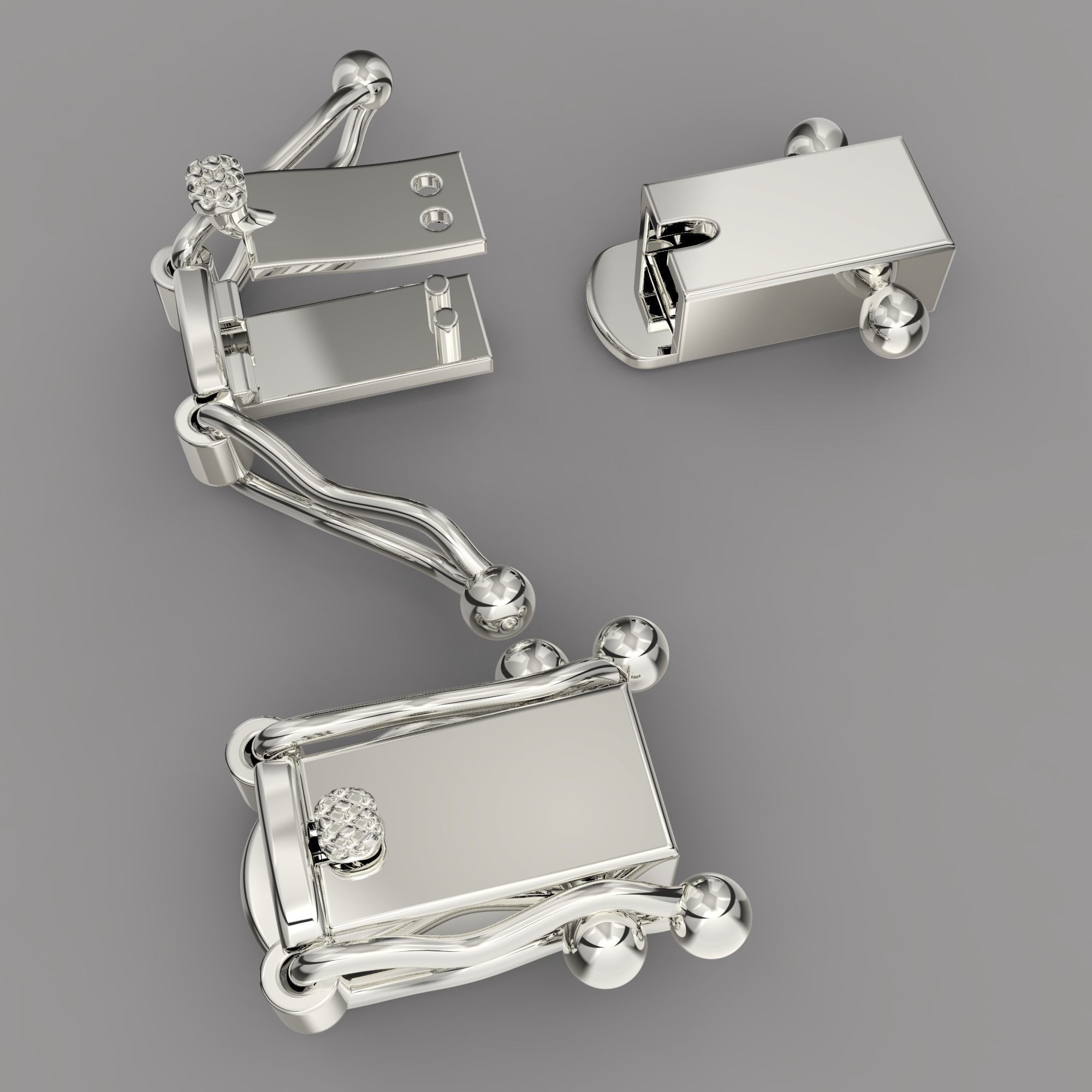 Jewelry CLASP box for chain 5mm STL ready for Print 3D print model_6