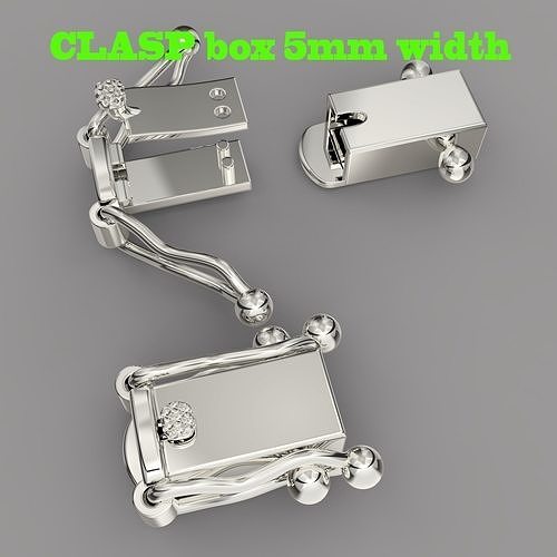 Jewelry CLASP box for chain 5mm STL ready for Print 3D print model