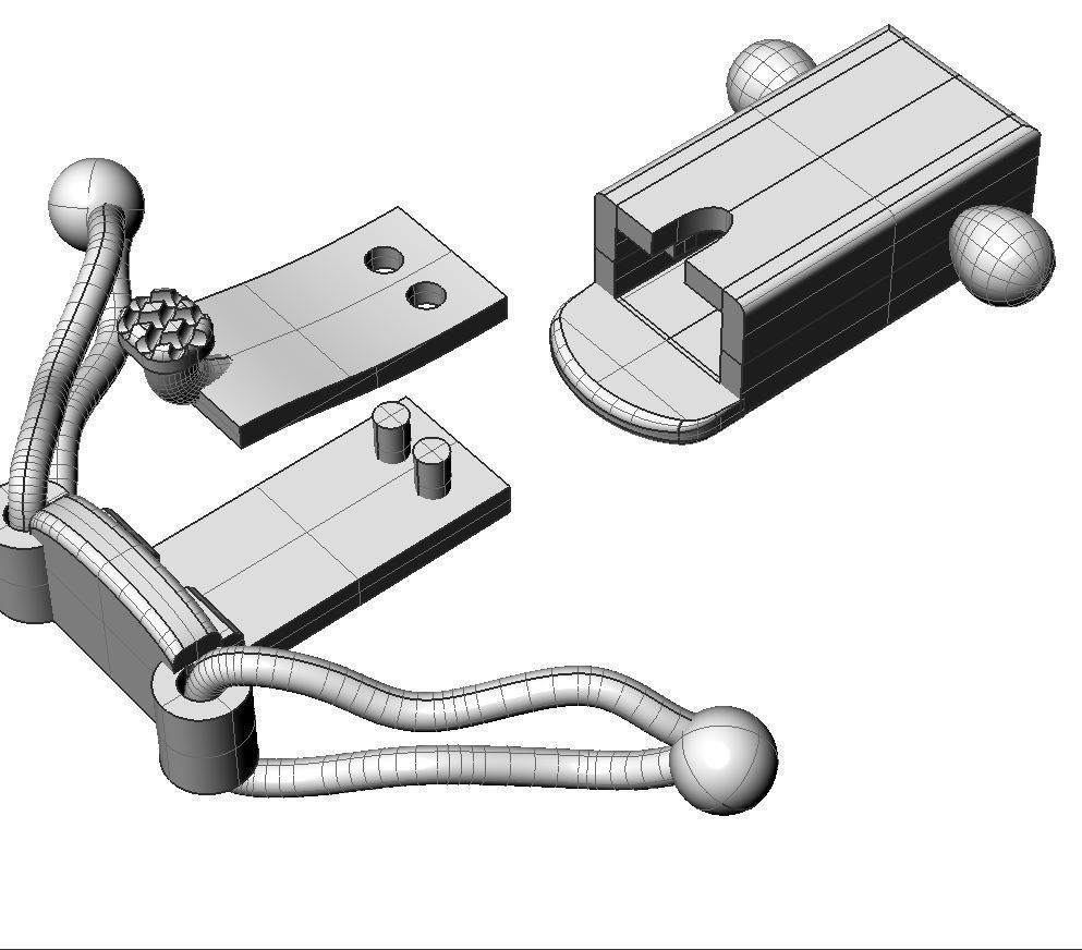 Jewelry CLASP box for chain 5mm STL ready for Print 3D print model_2