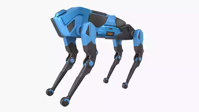 Robot Dog Low-poly 3D model